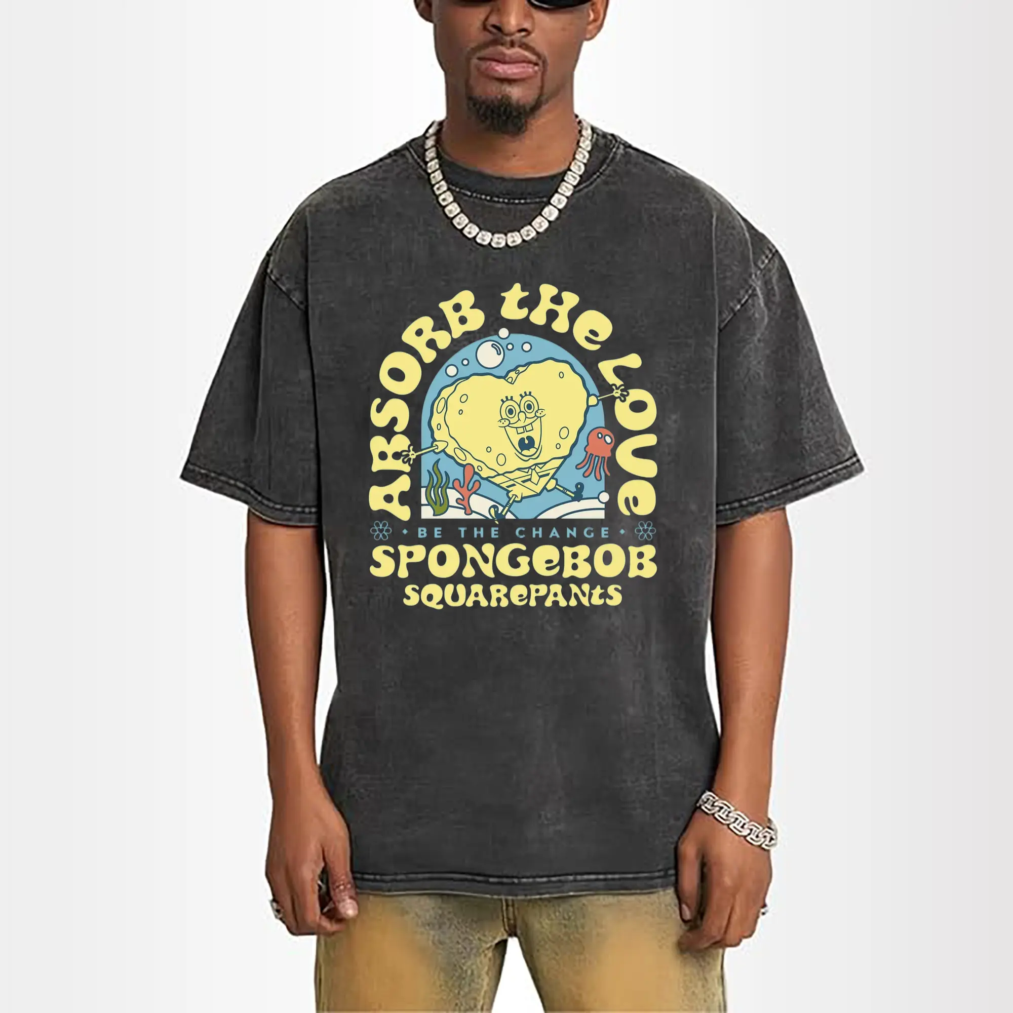 spongebob squarepants art t shirt