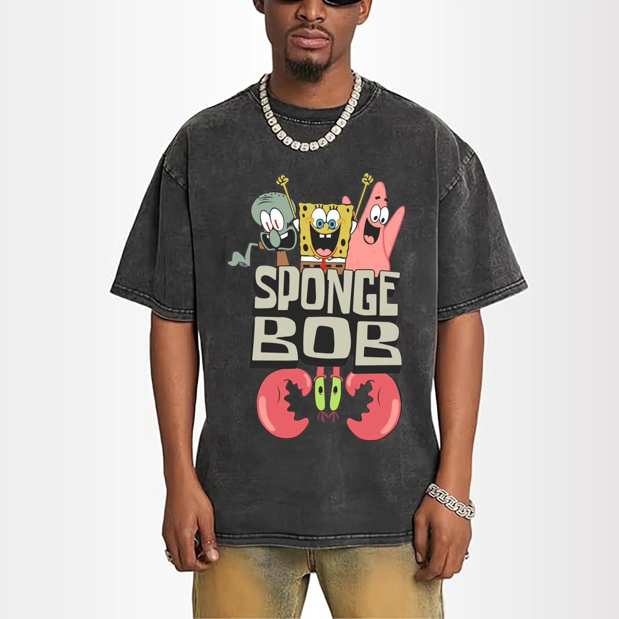 man spongebob squarepants  t-shirt