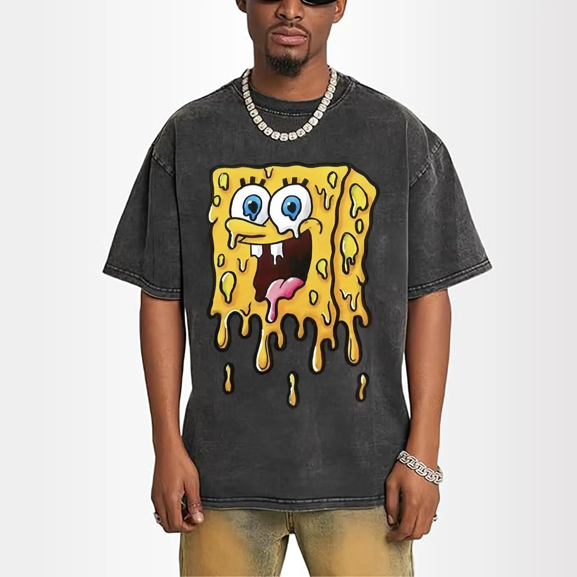 spongebob squarepants dissolve the pattern t-shirt