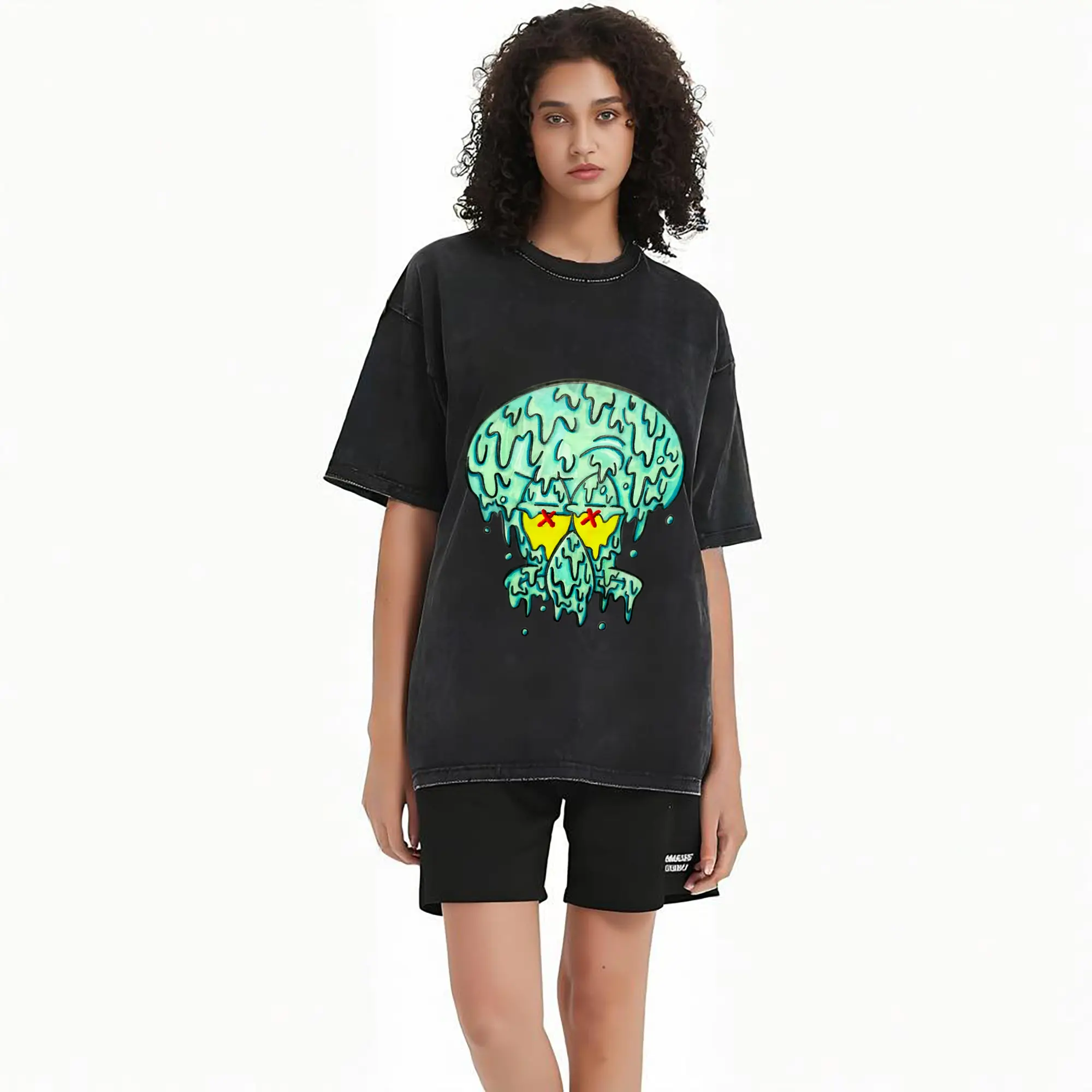 Spongebob Squidward dissolve the pattern t-shirt
