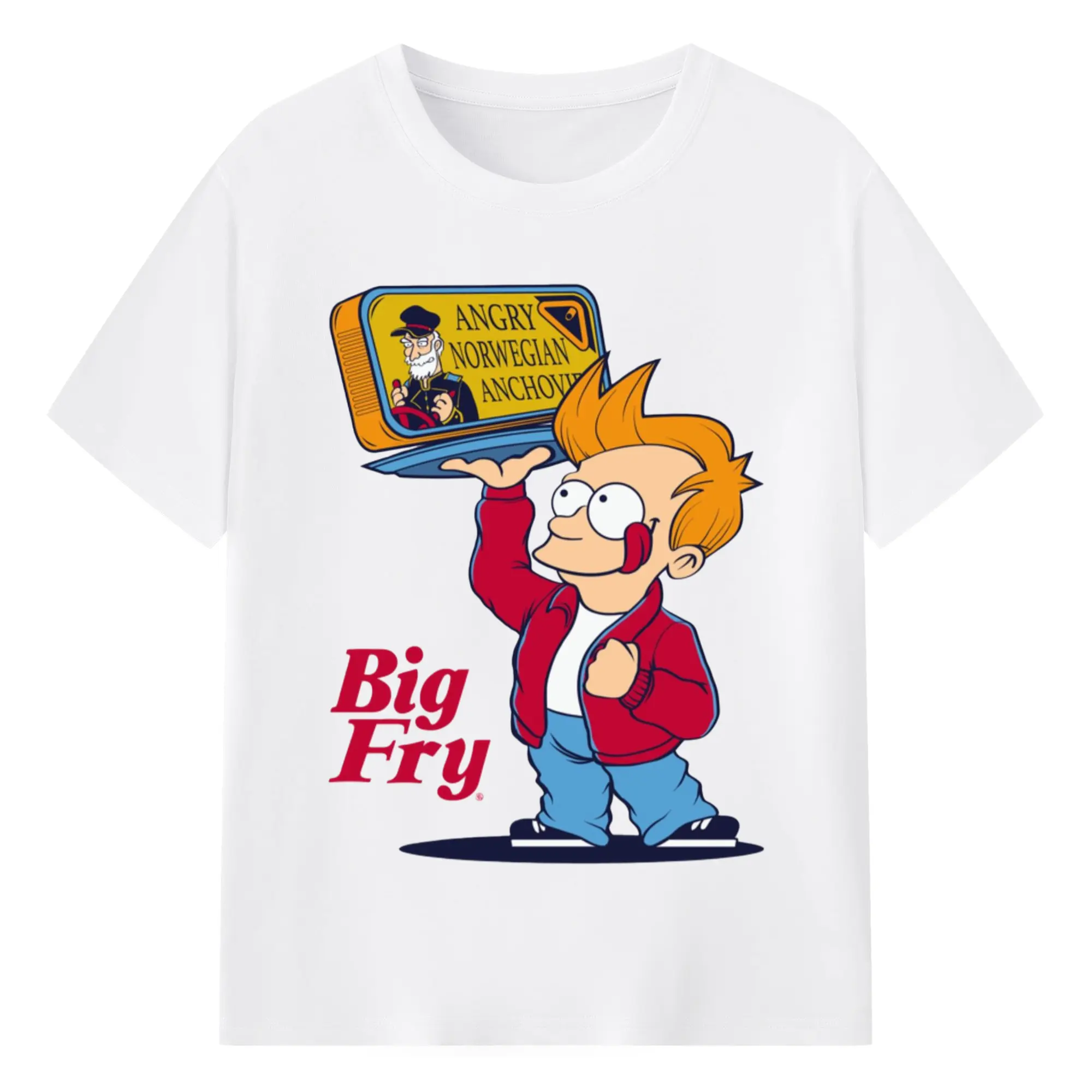 Futurama philip j fry t shirt​ - 180g Cotton T-Shirt With Front Heat Transfer Print – Soft, Lightweight, Fitted Design – Comfortable Casual Wear For Sports & Everyday Use