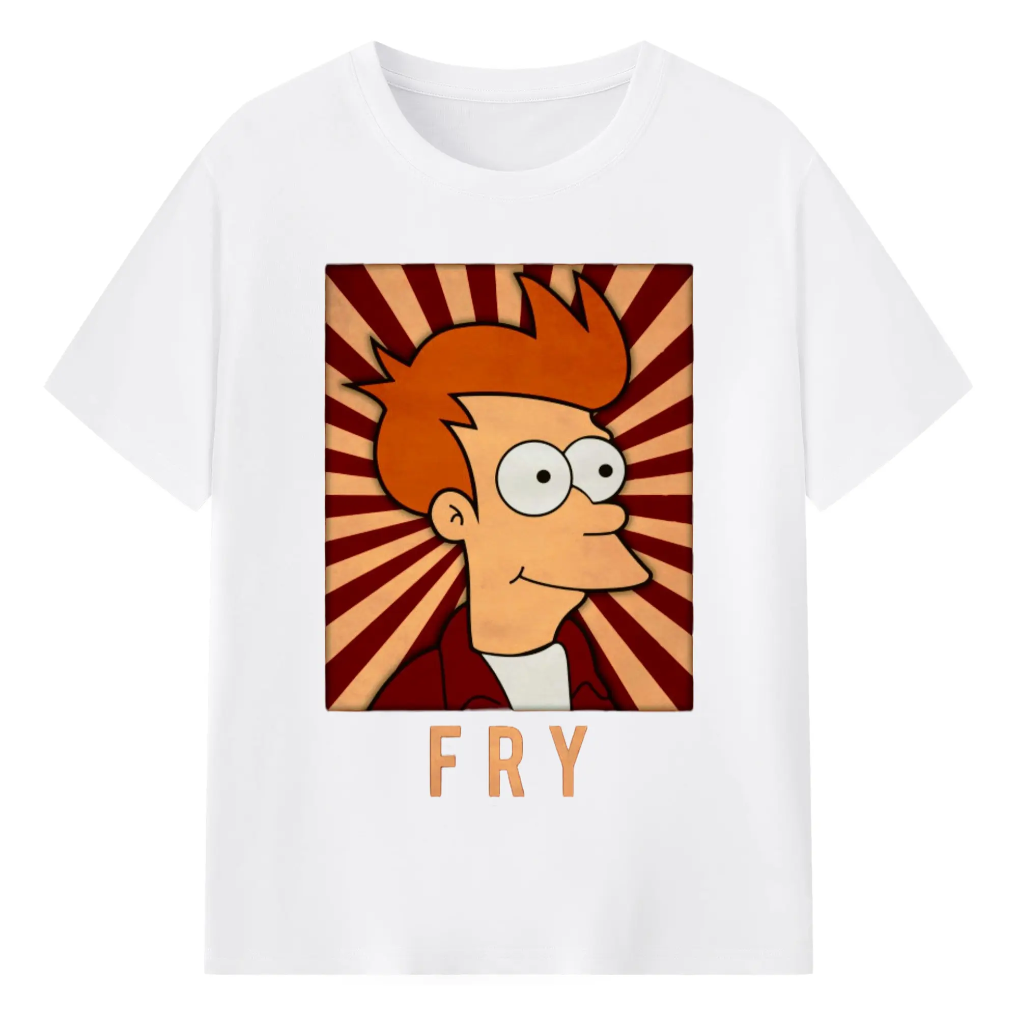 Philip j. fry graphic tee - 180g Cotton T-Shirt With Front Heat Transfer Print – Soft, Lightweight, Fitted Design – Comfortable Casual Wear For Sports & Everyday Use