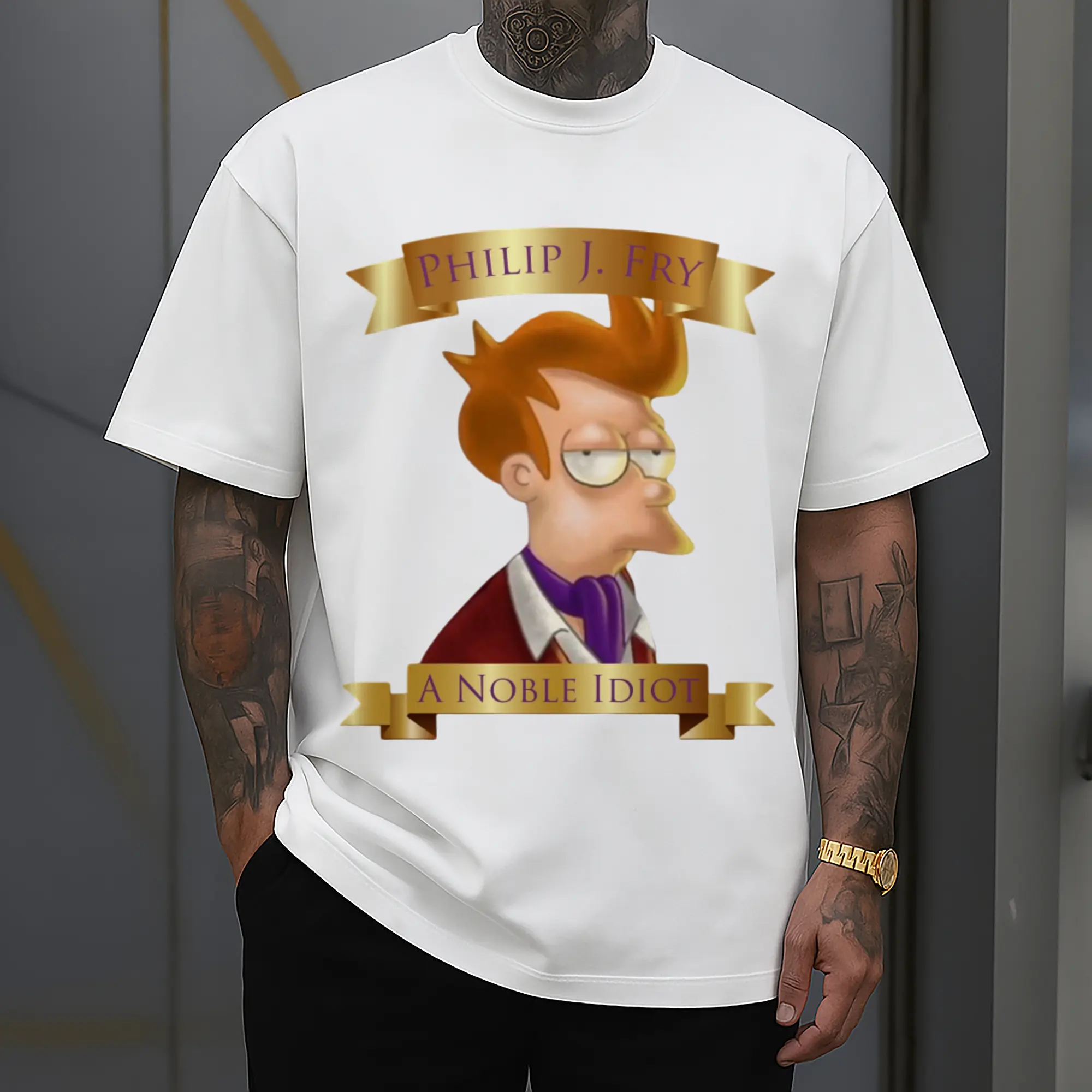 philip j. fry cartoon shirt