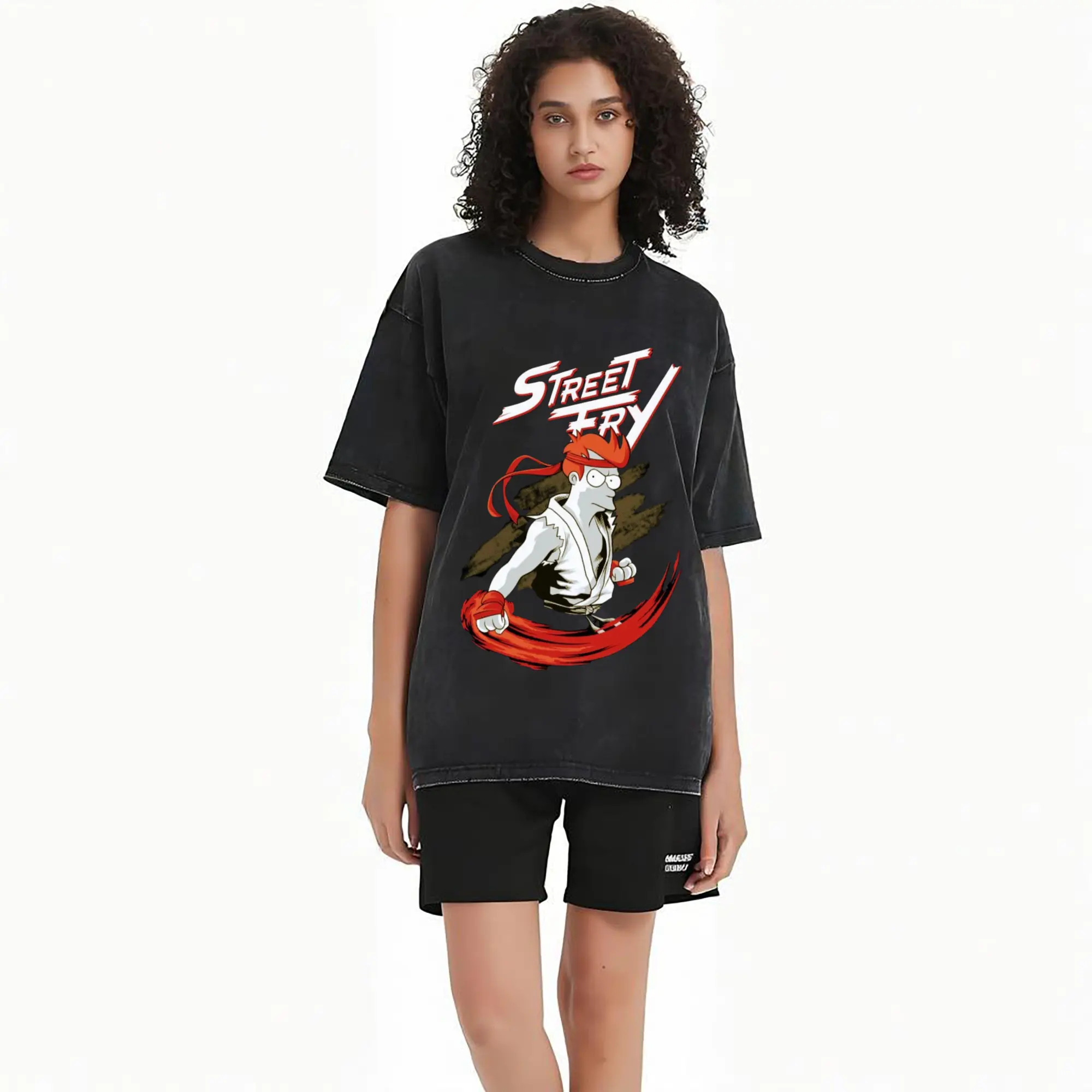philip j. fry street fight graphic tee