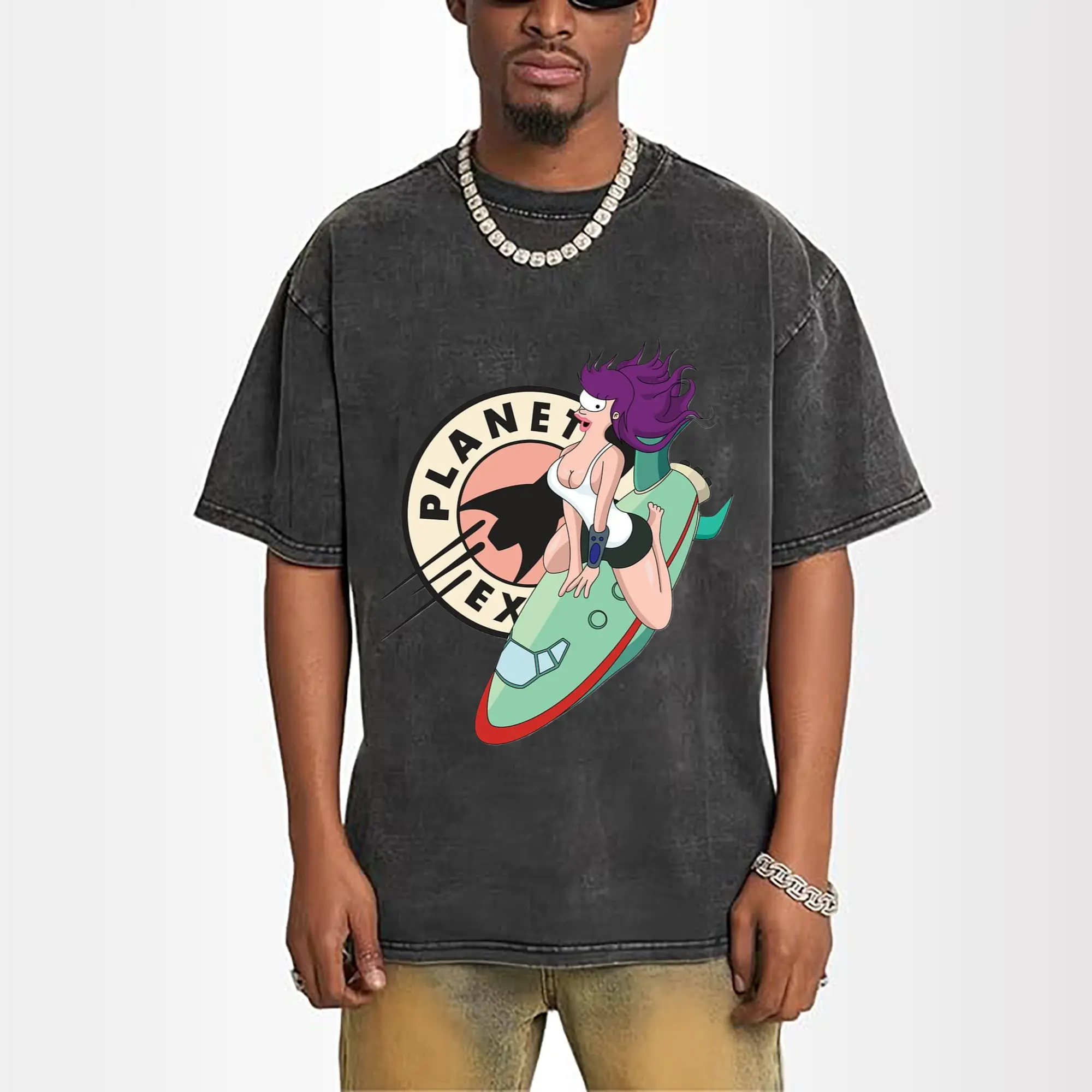 turanga leela cartoon graphic tee