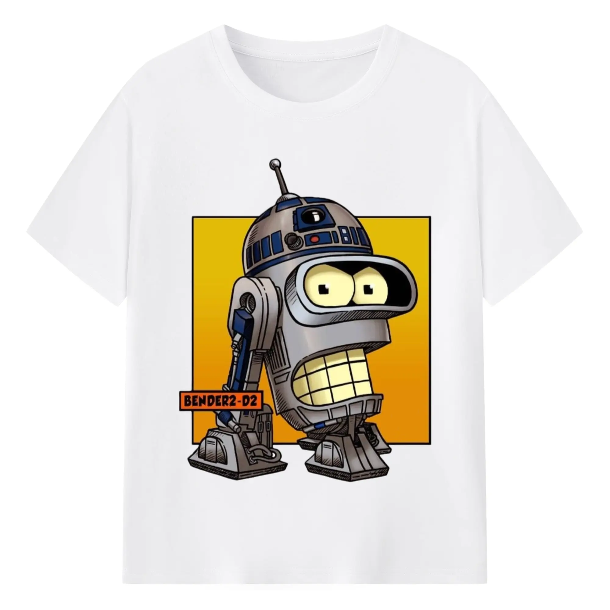 Bender Bending Rodríguez face shirt - 180g Cotton T-Shirt With Front Heat Transfer Print – Soft, Lightweight, Fitted Design – Comfortable Casual Wear For Sports & Everyday Use