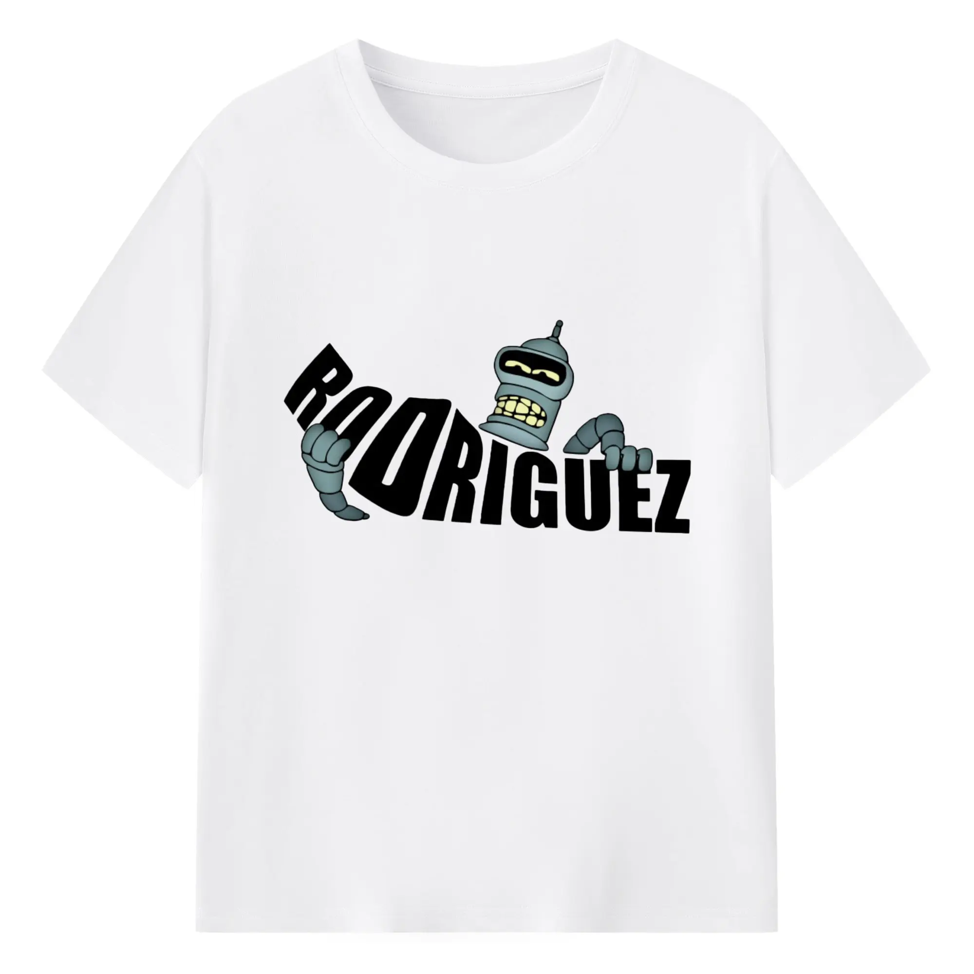Bender Bending Rodríguez graphic t-shirt - 180g Cotton T-Shirt With Front Heat Transfer Print – Soft, Lightweight, Fitted Design – Comfortable Casual Wear For Sports & Everyday Use