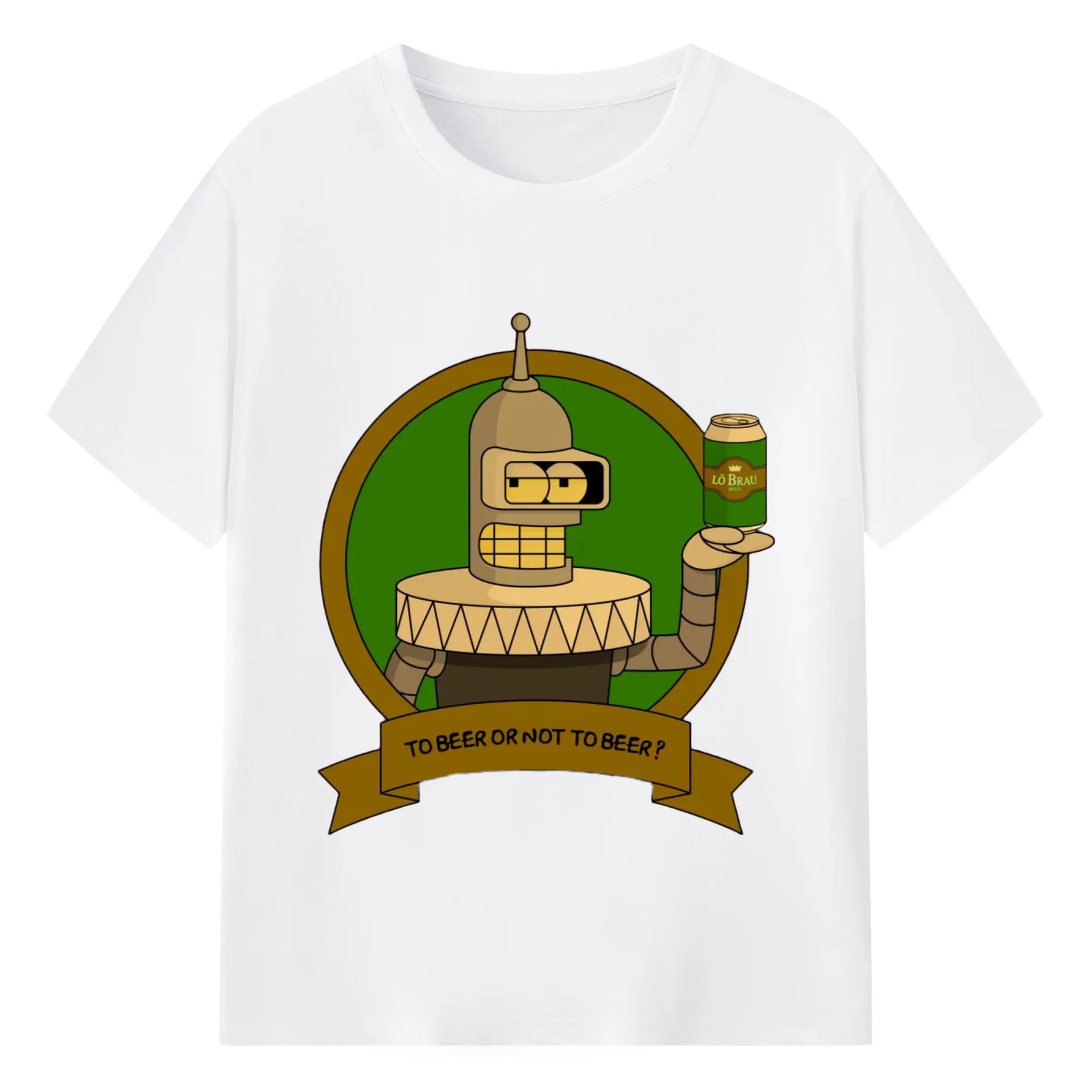 Futurama Bender Bending Rodriguez Funny Cartoon tee - 180g Cotton T-Shirt With Front Heat Transfer Print – Soft, Lightweight, Fitted Design – Comfortable Casual Wear For Sports & Everyday Use