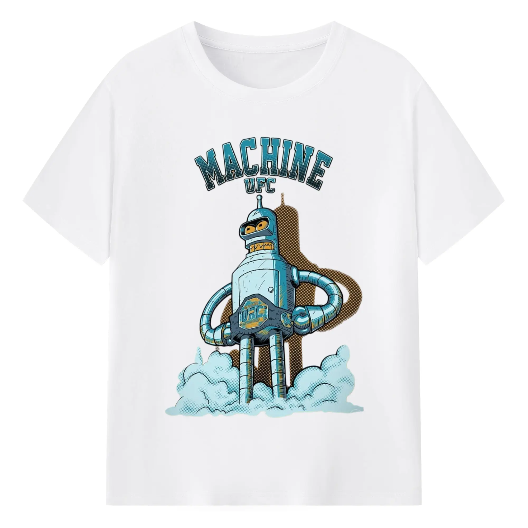 Men's Futurama Bender Bending Rodriguez T-Shirt - 180g Cotton T-Shirt With Front Heat Transfer Print – Soft, Lightweight, Fitted Design – Comfortable Casual Wear For Sports & Everyday Use