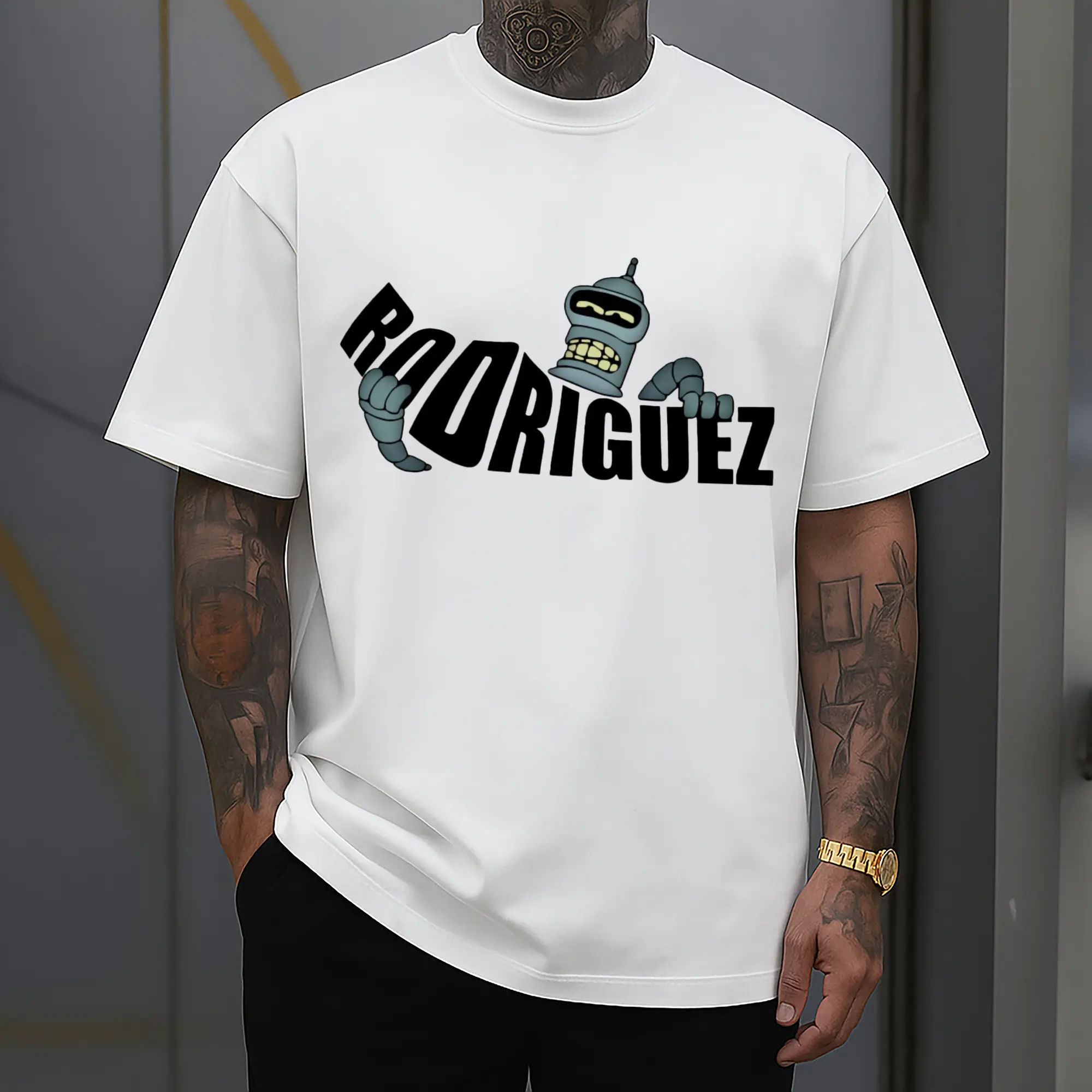 Bender Bending Rodríguez graphic t-shirt