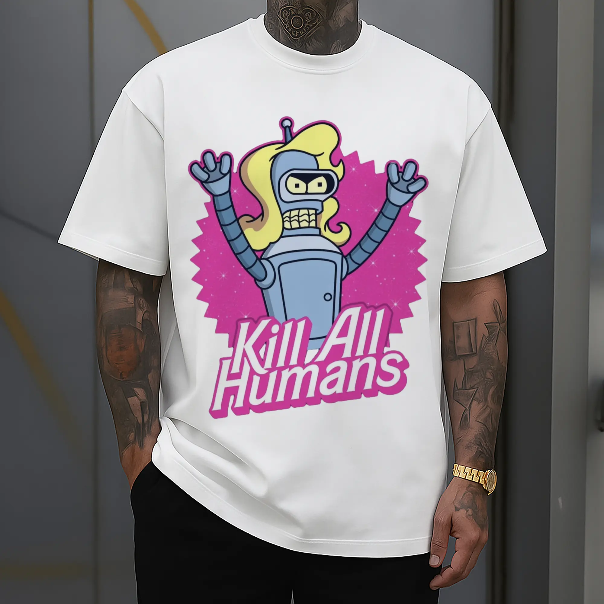 Futurama Bender Bending Rodriguez Funny Cartoon t-shirt