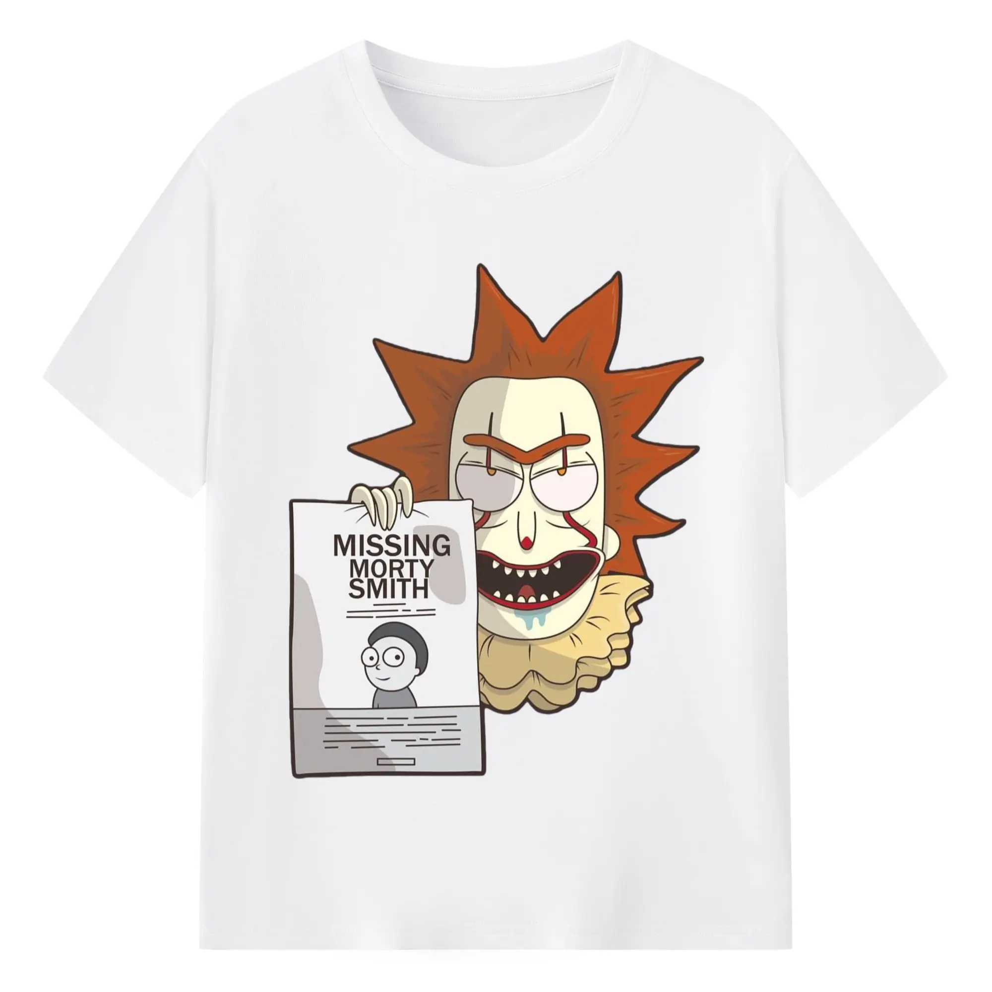 Men's Rick Sanchez joker tee - 180g Cotton T-Shirt With Front Heat Transfer Print – Soft, Lightweight, Fitted Design – Comfortable Casual Wear For Sports & Everyday Use