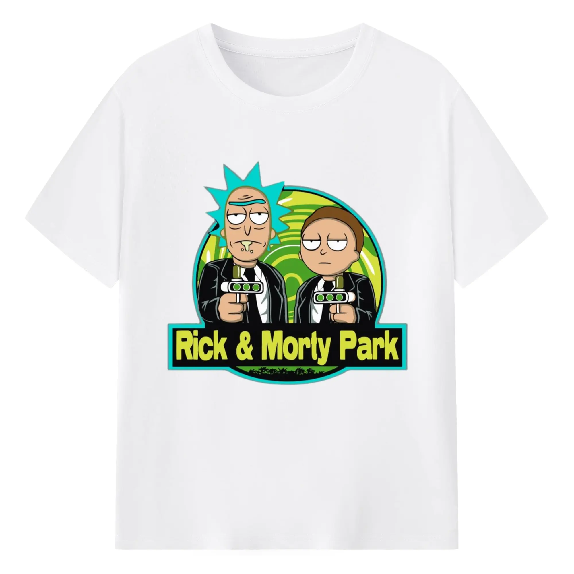 Rick sanchez and morty smith t-shirt - 180g Cotton T-Shirt With Front Heat Transfer Print – Soft, Lightweight, Fitted Design – Comfortable Casual Wear For Sports & Everyday Use