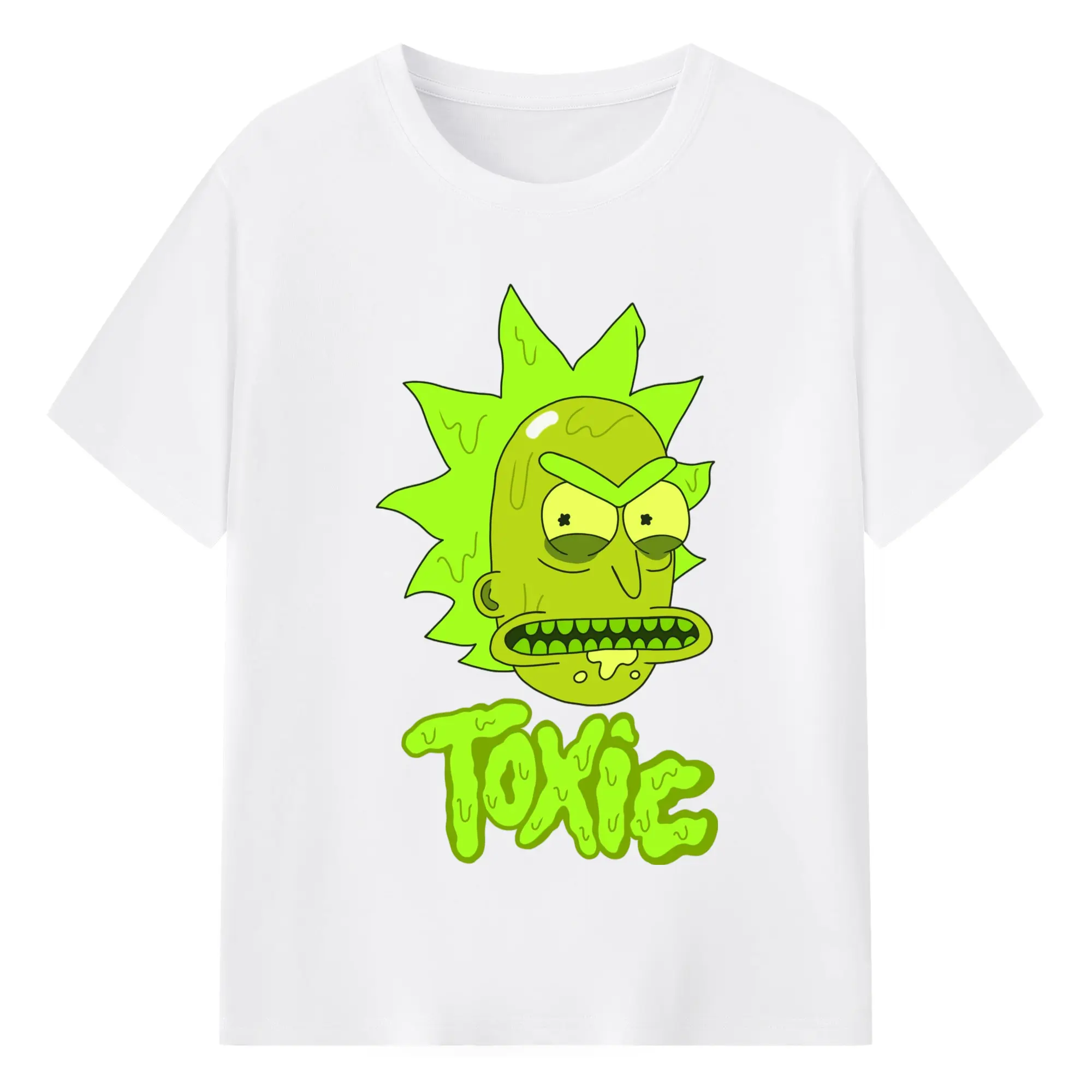 Rick sanchez cartoon t shirt - 180g Cotton T-Shirt With Front Heat Transfer Print – Soft, Lightweight, Fitted Design – Comfortable Casual Wear For Sports & Everyday Use