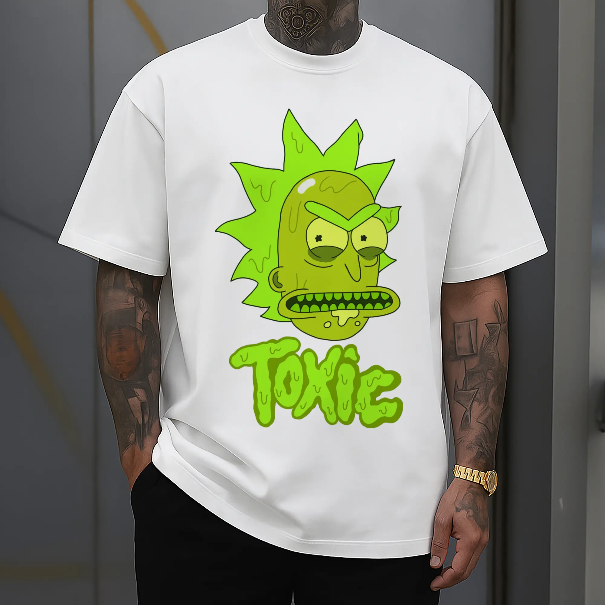 rick sanchez cartoon t shirt