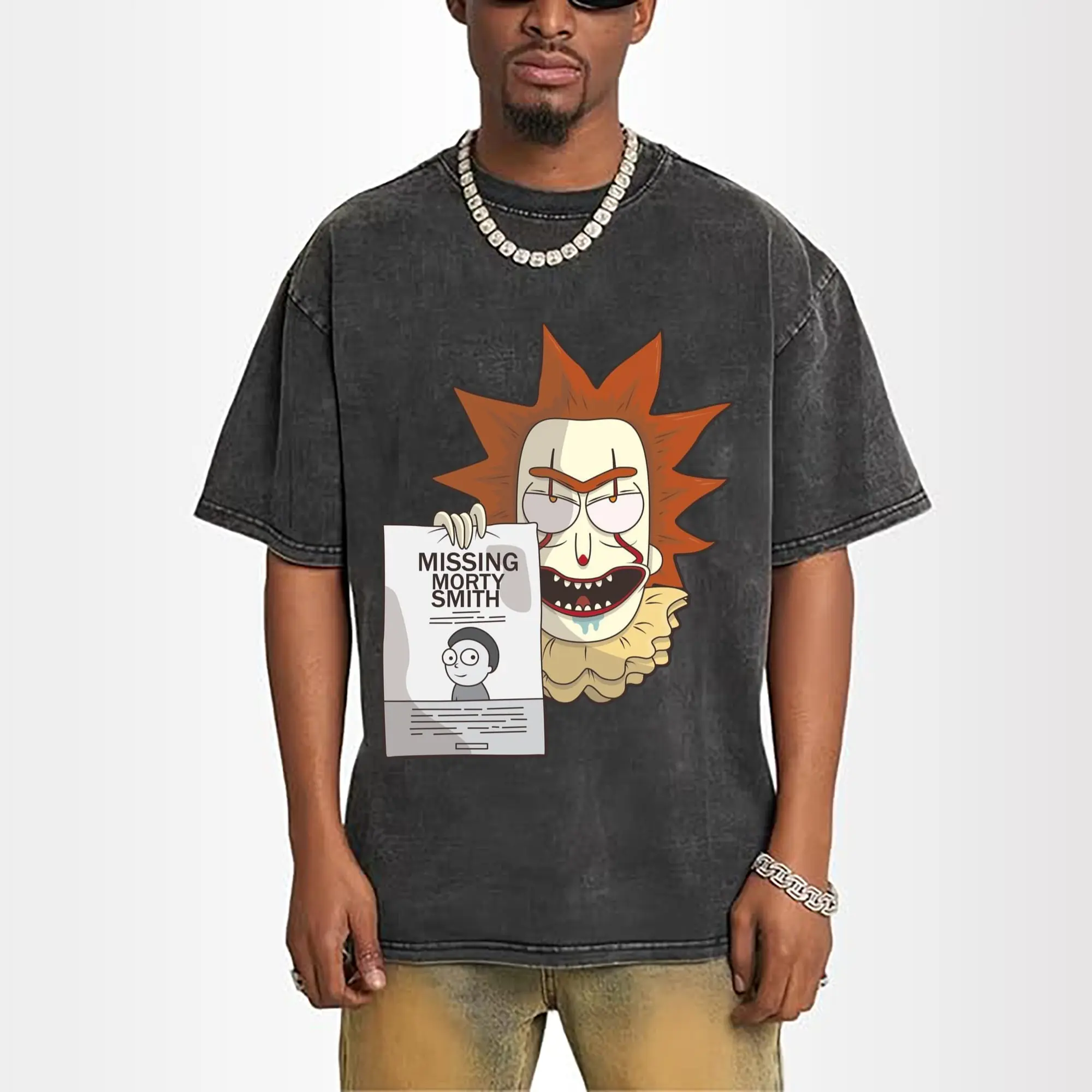 men's Rick Sanchez joker tee