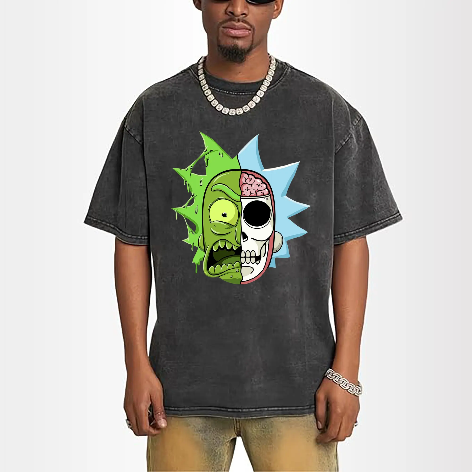 rick sanchez face t shirt