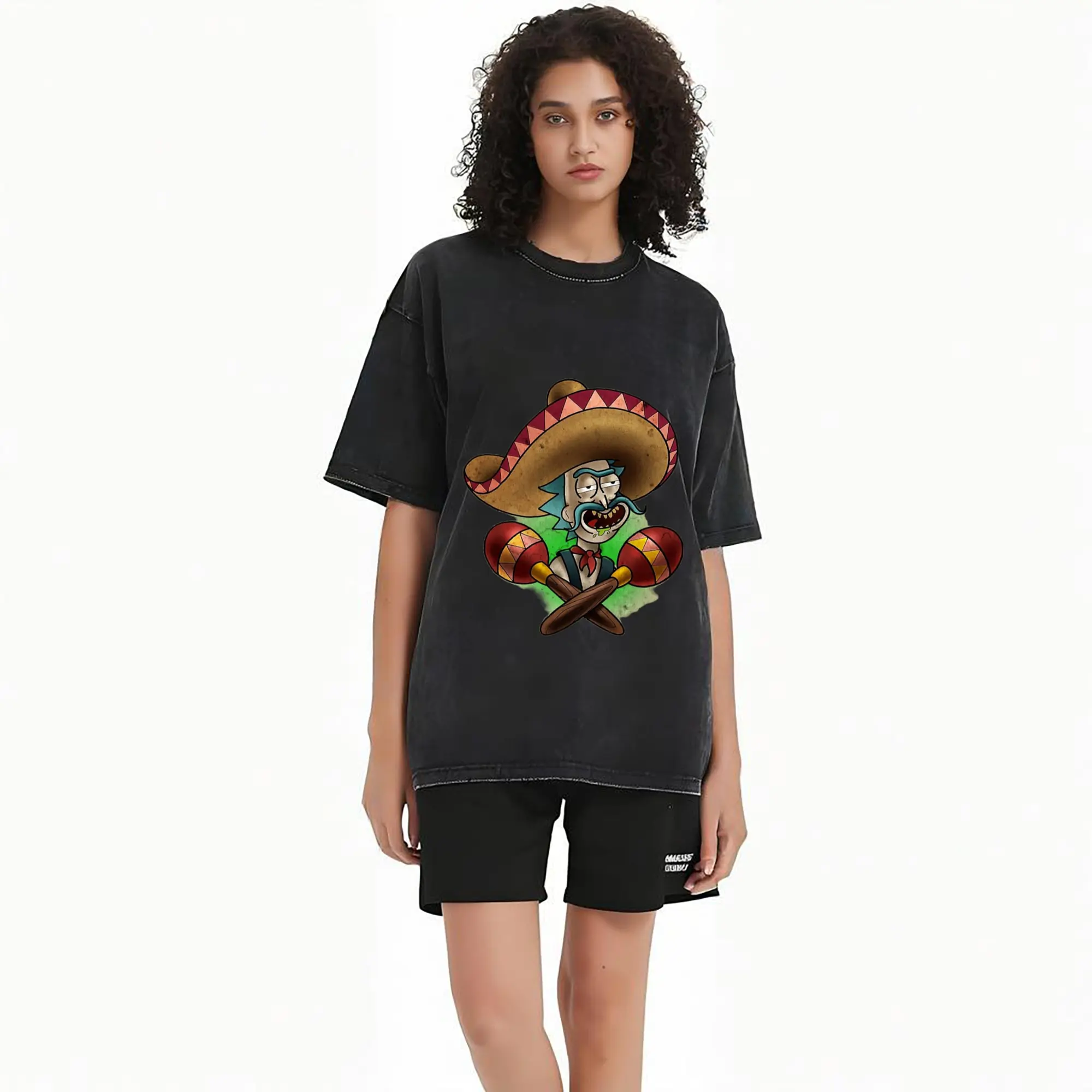 rick sanchez graphic t-shirt