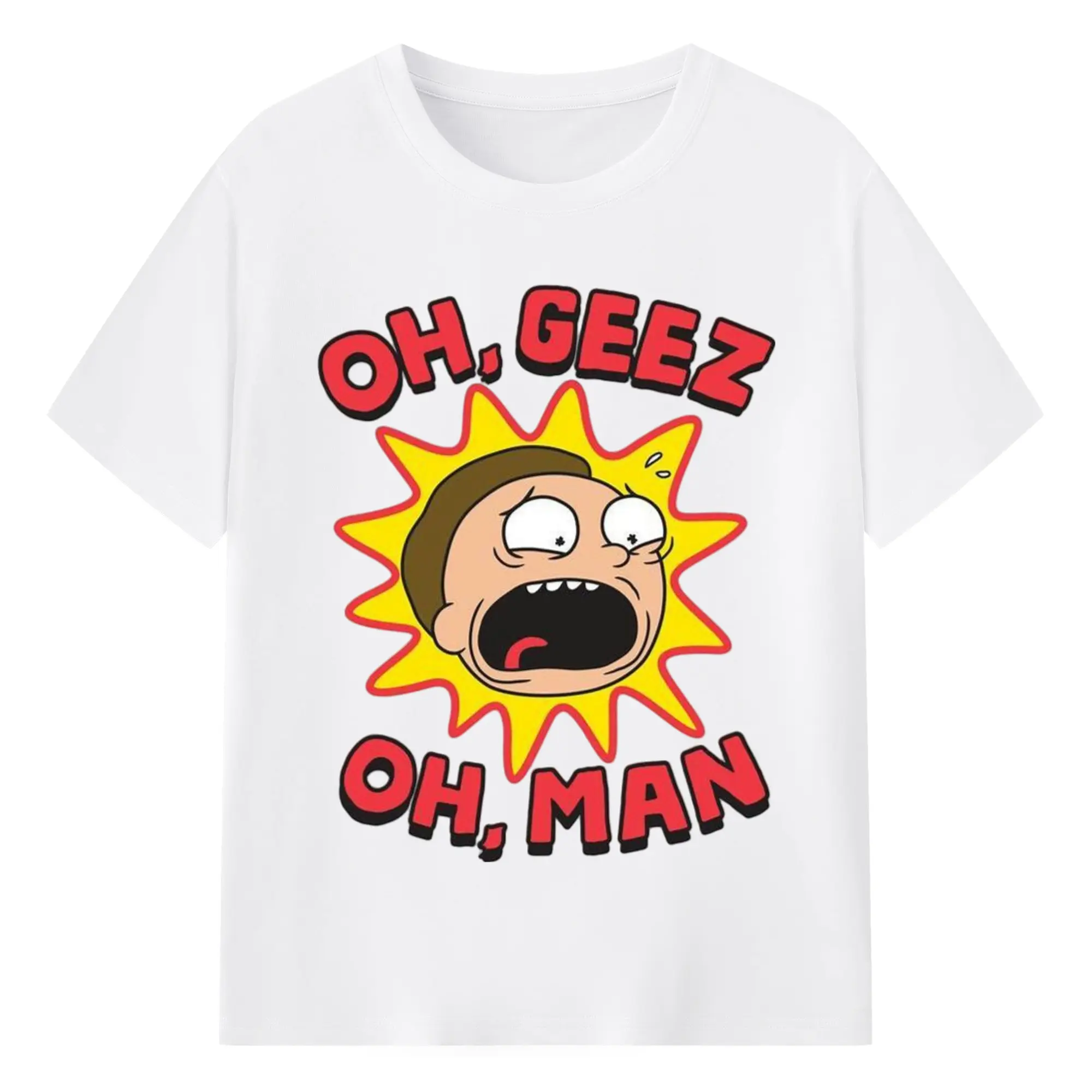 Morty smith cartoon t-shirt - 180g Cotton T-Shirt With Front Heat Transfer Print – Soft, Lightweight, Fitted Design – Comfortable Casual Wear For Sports & Everyday Use