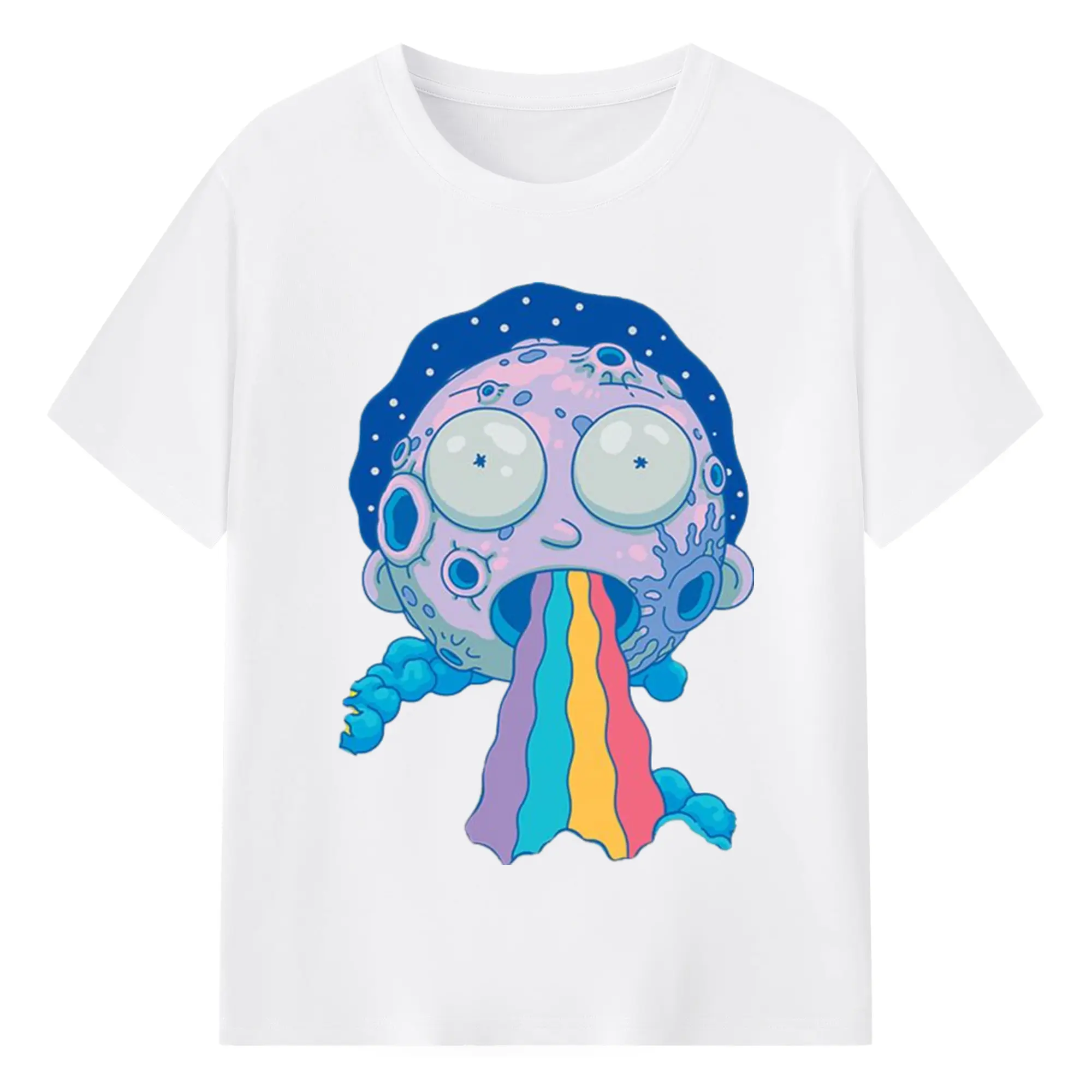 Morty smith color t-shirt - 180g Cotton T-Shirt With Front Heat Transfer Print – Soft, Lightweight, Fitted Design – Comfortable Casual Wear For Sports & Everyday Use