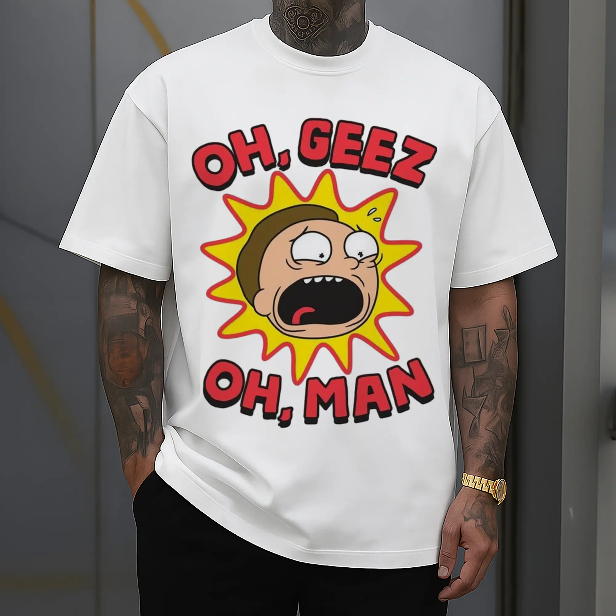 morty smith cartoon t-shirt