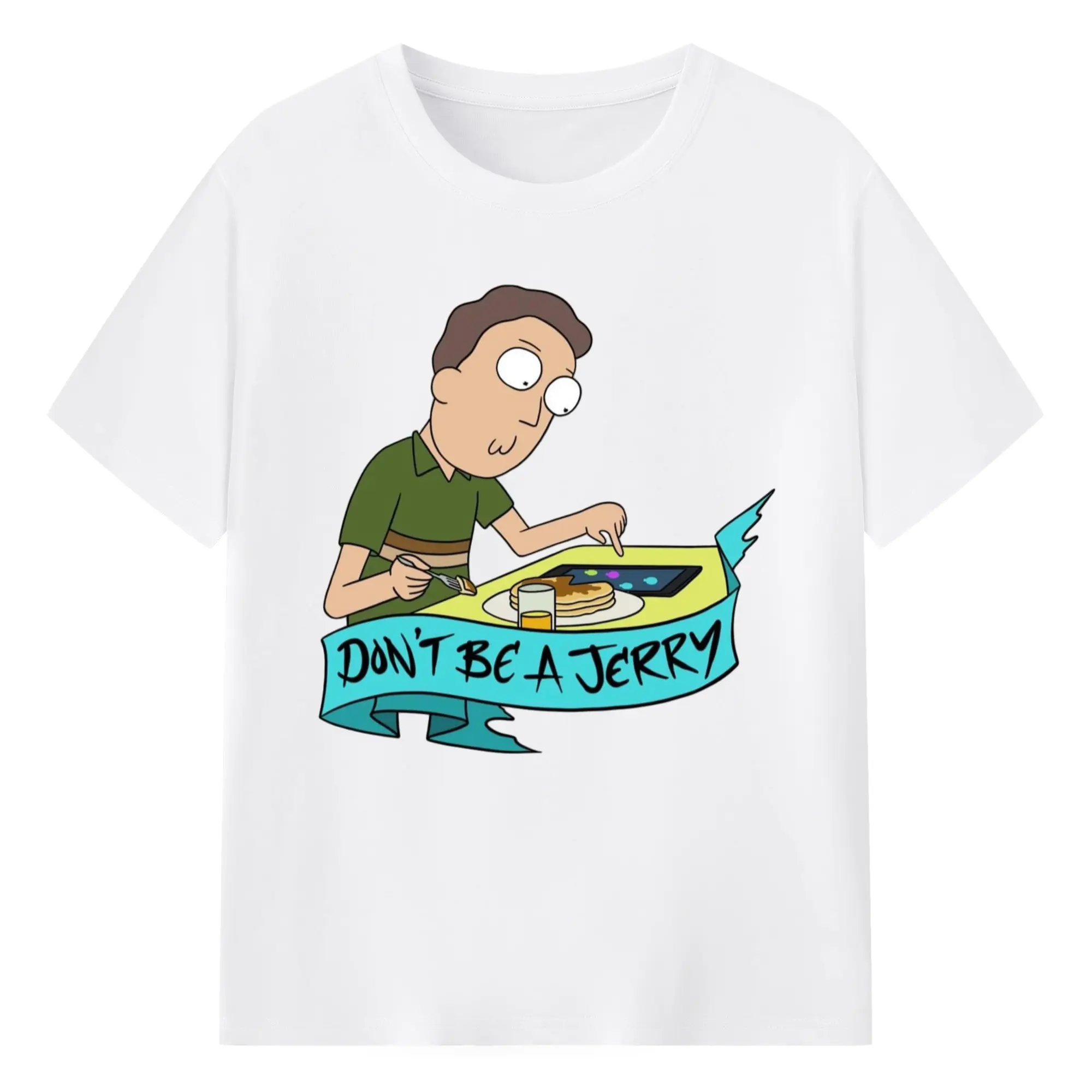 Men's Jerry Smith graphic t-shirt - 180g Cotton T-Shirt With Front Heat Transfer Print – Soft, Lightweight, Fitted Design – Comfortable Casual Wear For Sports & Everyday Use