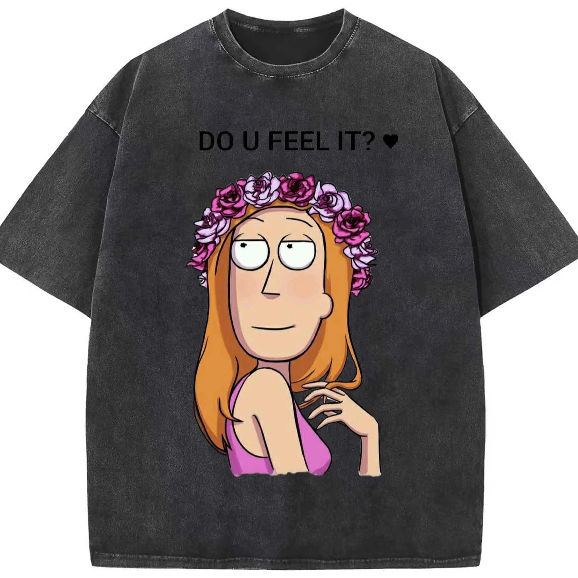 Summer Smith graphic t-shirt - Washed Vintage Look 230g Cotton Oversized T-Shirt With Front Heat Transfer Print – Soft, Lightweight, Stylish Fit – Comfortable Casual Wear For Sports & Everyday Use