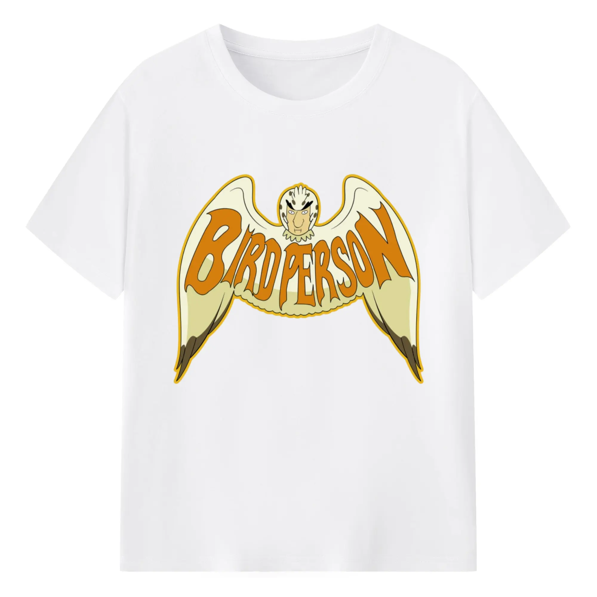 Men's Rick And Morty Bird Person graphic T-Shirt - 180g Cotton T-Shirt With Front Heat Transfer Print – Soft, Lightweight, Fitted Design – Comfortable Casual Wear For Sports & Everyday Use