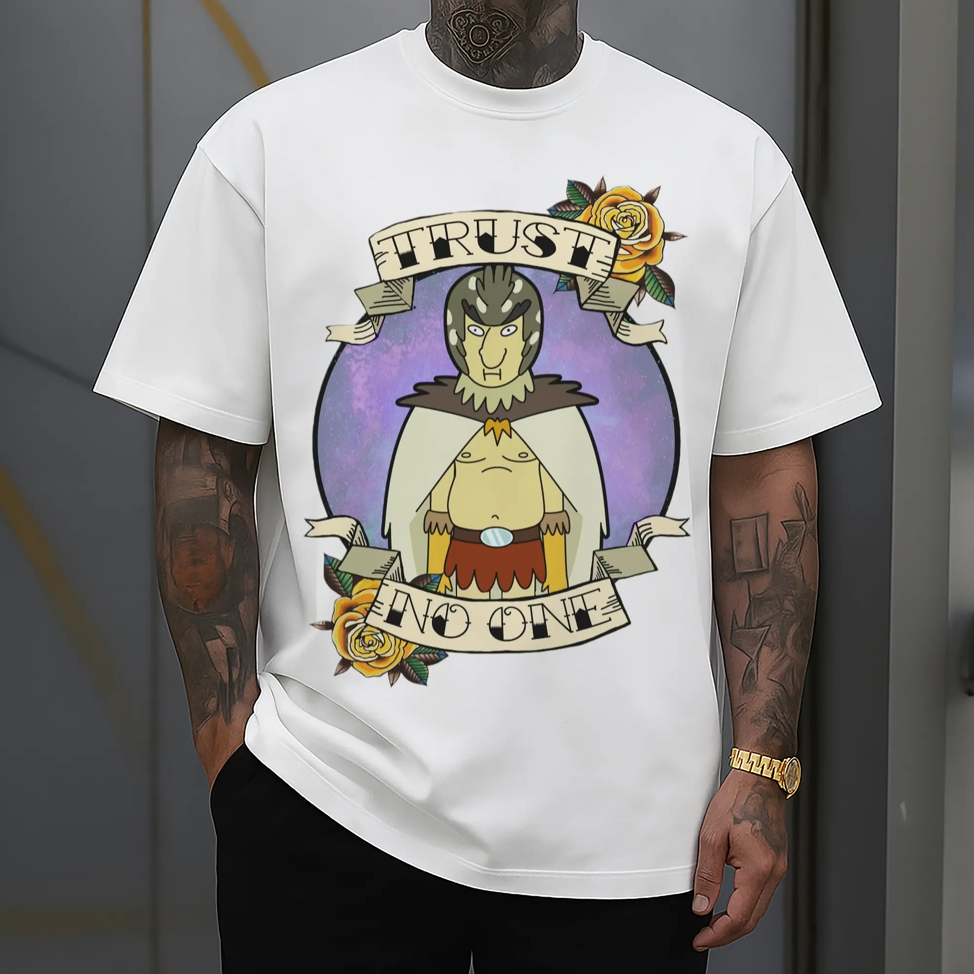 Rick and Morty Birdperson graphic shirt