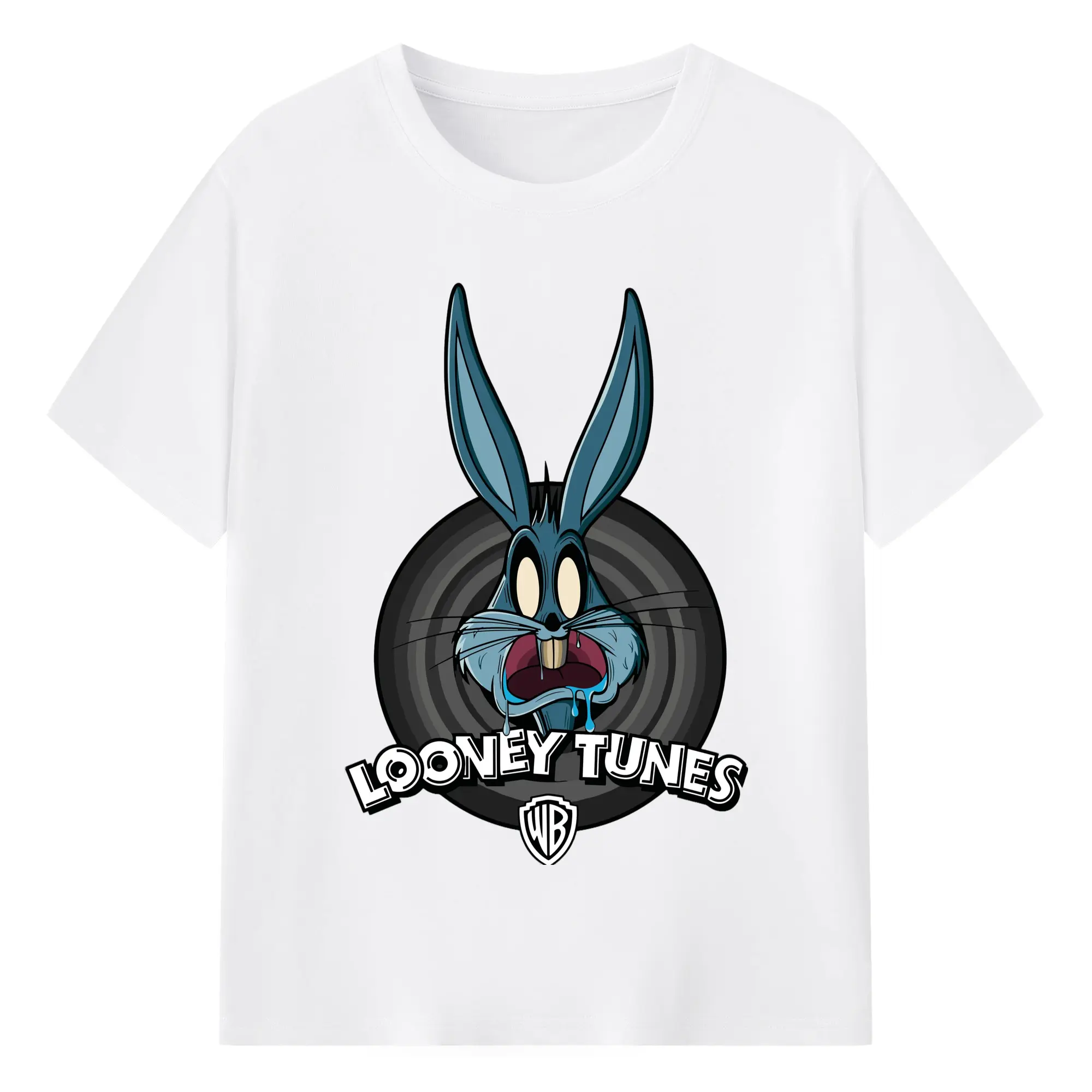 Bugs bunny face shirt - 180g Cotton T-Shirt With Front Heat Transfer Print – Soft, Lightweight, Fitted Design – Comfortable Casual Wear For Sports & Everyday Use