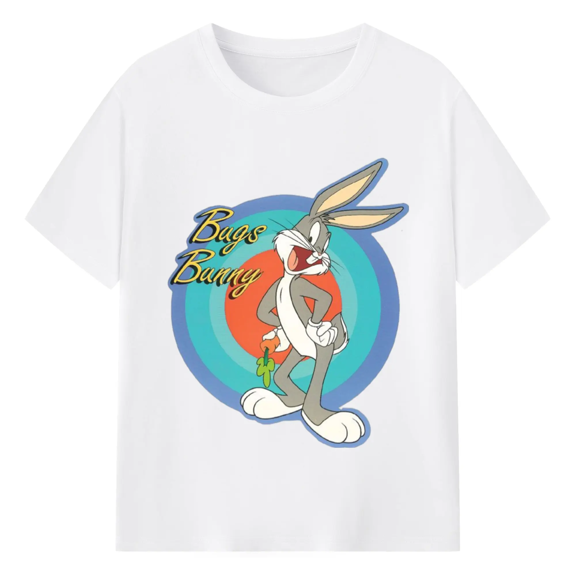 Bugs bunny t shirt​ - 180g Cotton T-Shirt With Front Heat Transfer Print – Soft, Lightweight, Fitted Design – Comfortable Casual Wear For Sports & Everyday Use