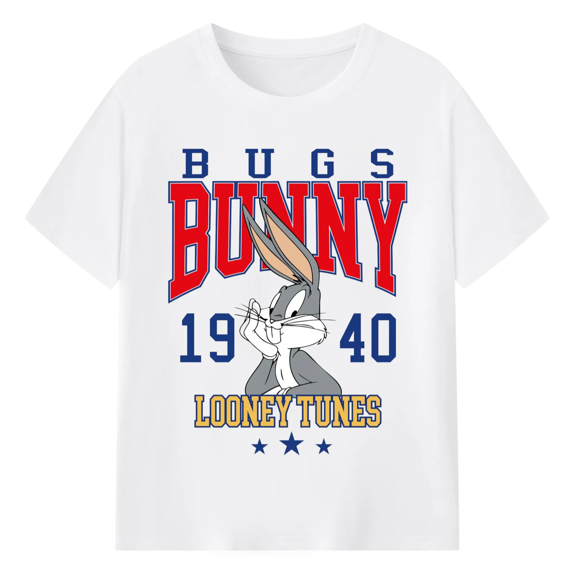 Bugs bunny vintage shirt​ - 180g Cotton T-Shirt With Front Heat Transfer Print – Soft, Lightweight, Fitted Design – Comfortable Casual Wear For Sports & Everyday Use