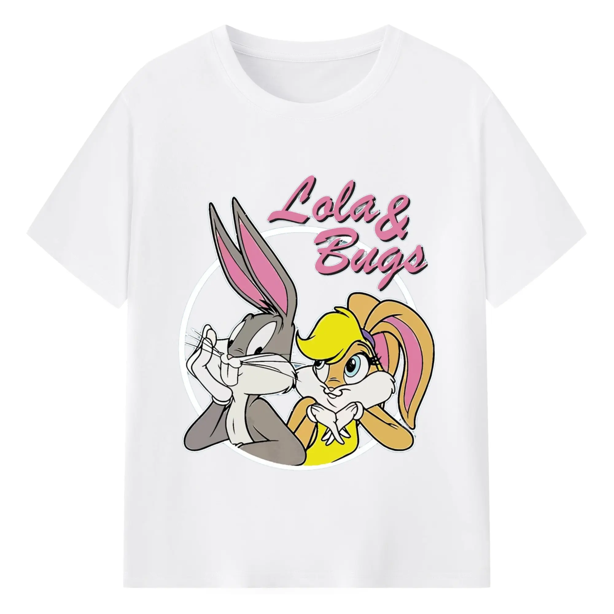 Men's bugs bunny t shirt​ - 180g Cotton T-Shirt With Front Heat Transfer Print – Soft, Lightweight, Fitted Design – Comfortable Casual Wear For Sports & Everyday Use