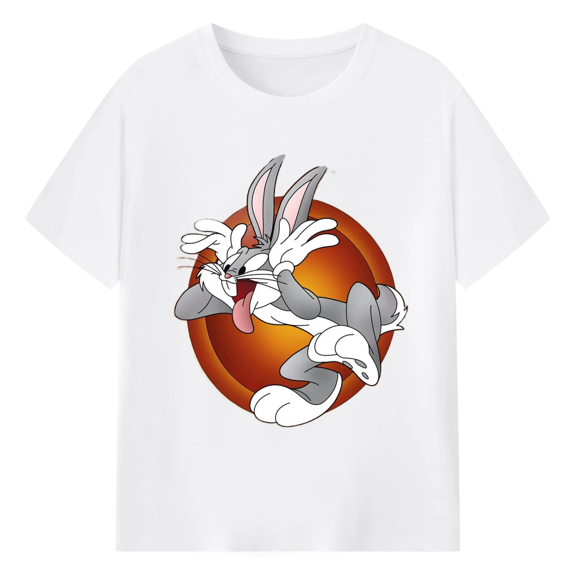 Men's bugs bunny tee - 180g Cotton T-Shirt With Front Heat Transfer Print – Soft, Lightweight, Fitted Design – Comfortable Casual Wear For Sports & Everyday Use