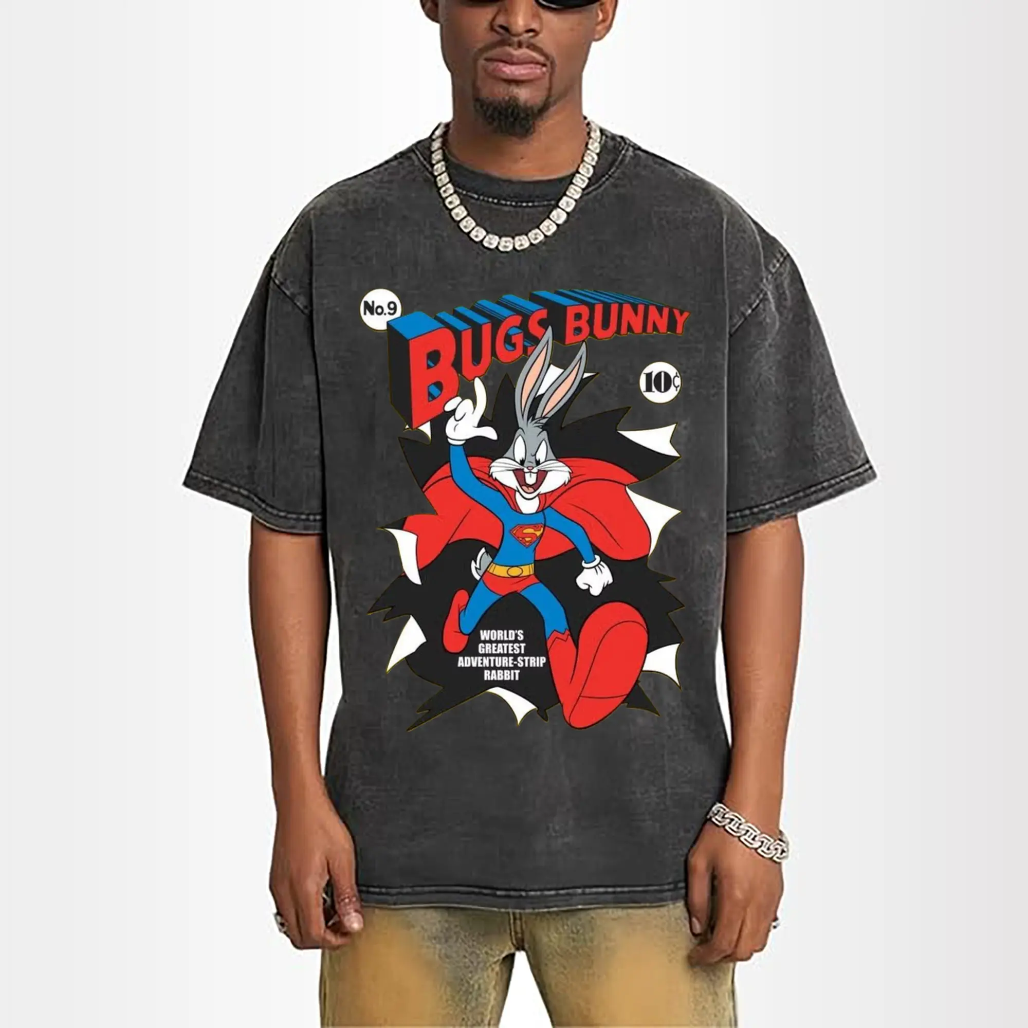 bugs bunny superman graphic shirt​