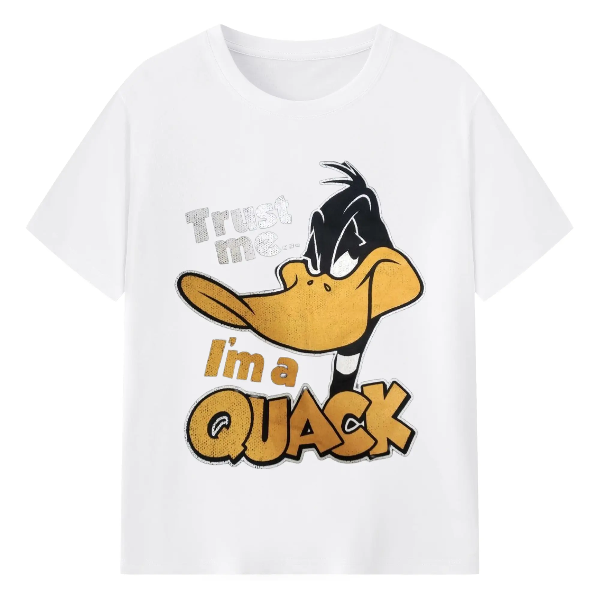 Daffy duck despicable t shirt​ - 180g Cotton T-Shirt With Front Heat Transfer Print – Soft, Lightweight, Fitted Design – Comfortable Casual Wear For Sports & Everyday Use
