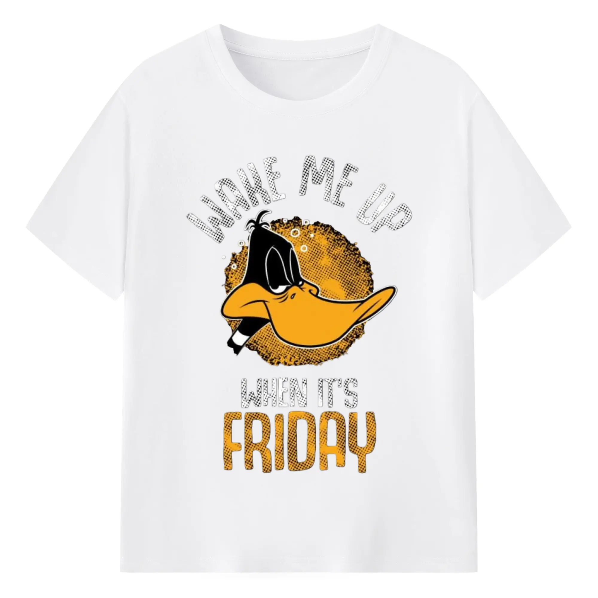 Daffy duck despicable tee - 180g Cotton T-Shirt With Front Heat Transfer Print – Soft, Lightweight, Fitted Design – Comfortable Casual Wear For Sports & Everyday Use