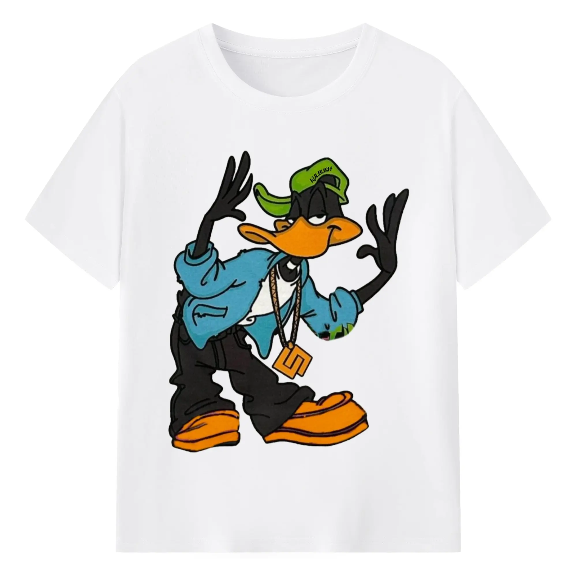 Daffy duck men's hip hop t shirt​ - 180g Cotton T-Shirt With Front Heat Transfer Print – Soft, Lightweight, Fitted Design – Comfortable Casual Wear For Sports & Everyday Use