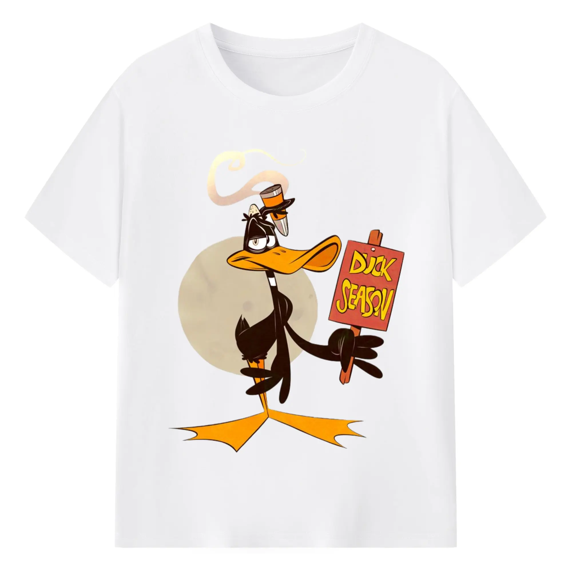 Daffy duck men's t shirt​ - 180g Cotton T-Shirt With Front Heat Transfer Print – Soft, Lightweight, Fitted Design – Comfortable Casual Wear For Sports & Everyday Use