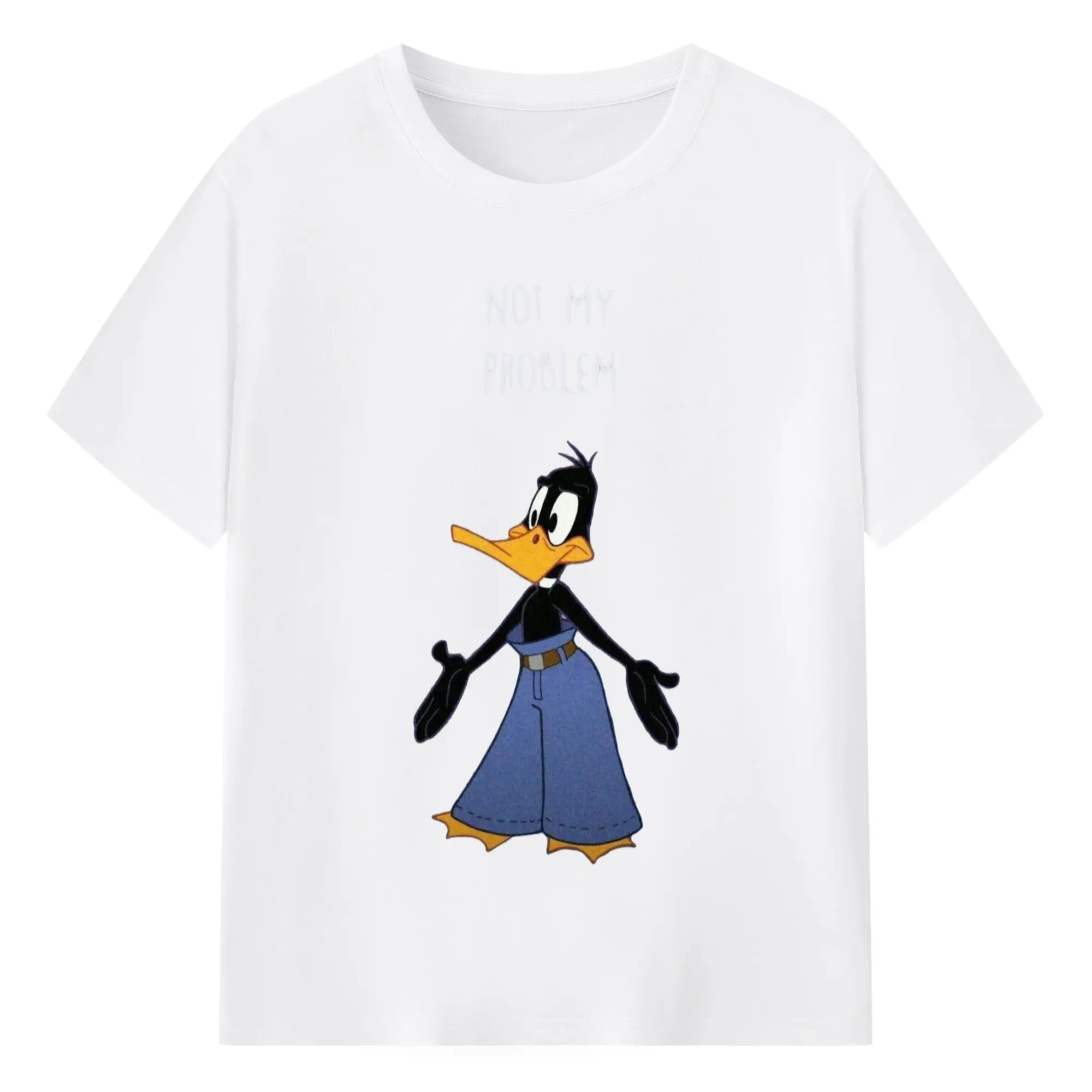 Daffy Duck tee - 180g Cotton T-Shirt With Front Heat Transfer Print – Soft, Lightweight, Fitted Design – Comfortable Casual Wear For Sports & Everyday Use