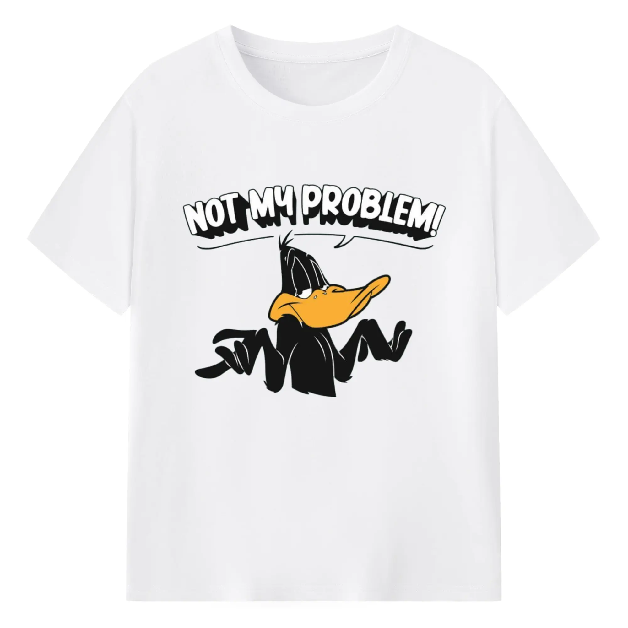 Daffy Duck t-shirt - 180g Cotton T-Shirt With Front Heat Transfer Print – Soft, Lightweight, Fitted Design – Comfortable Casual Wear For Sports & Everyday Use