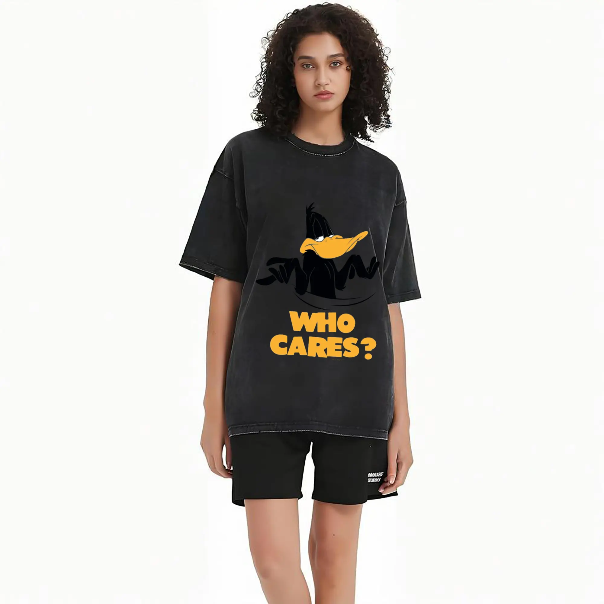 Daffy Duck  who cares t-shirt