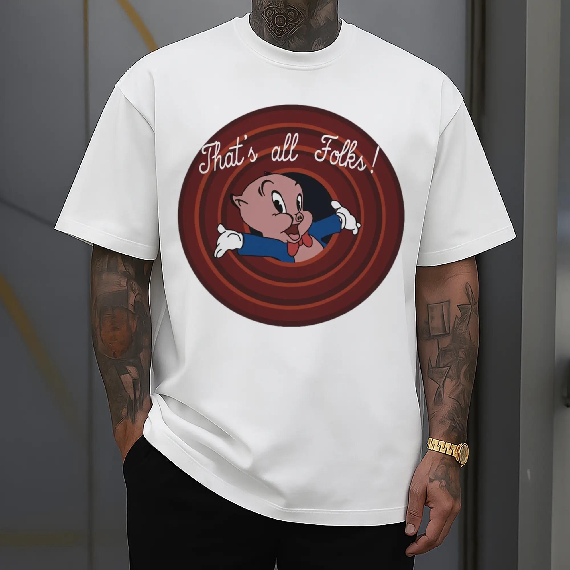 Porky Pig face tee
