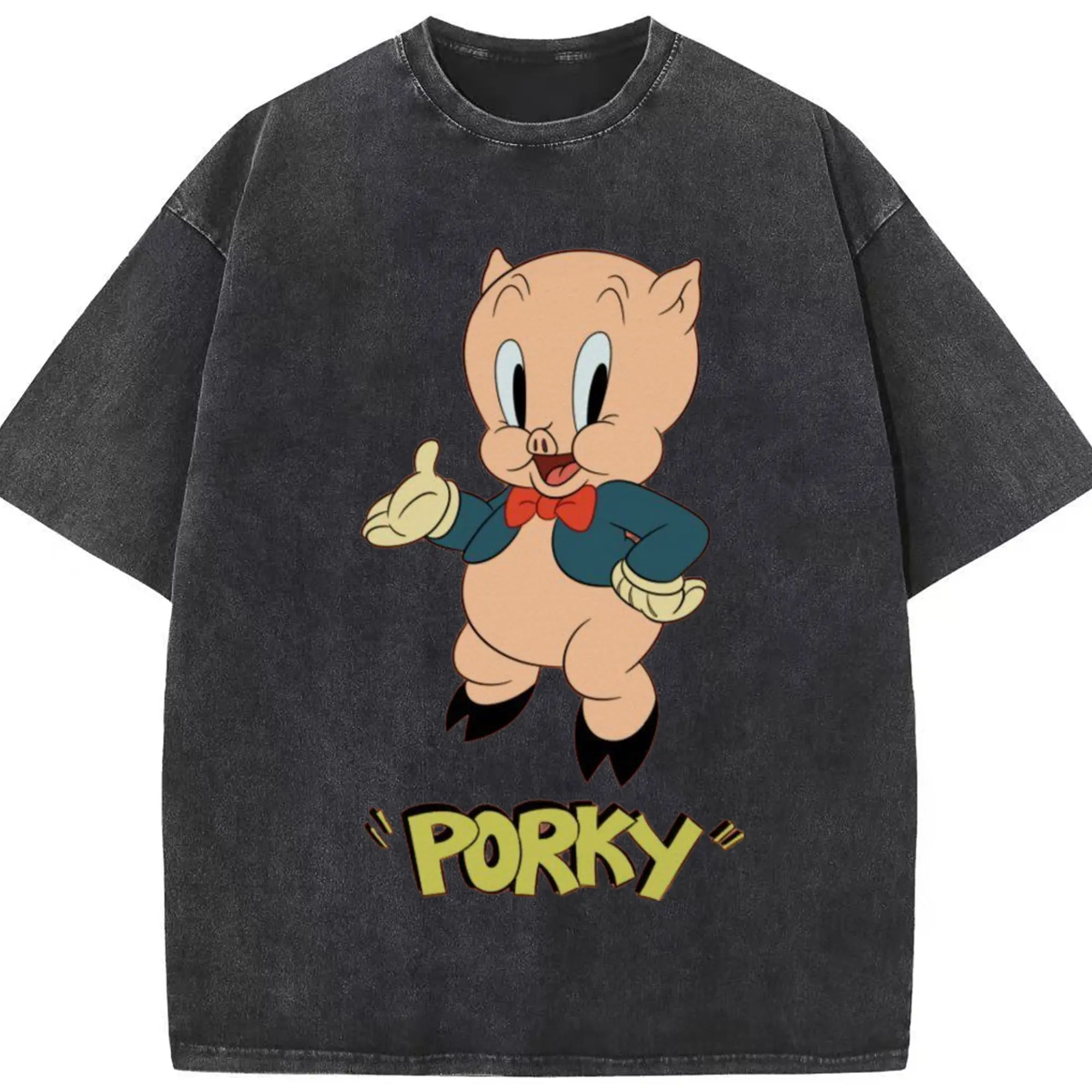 1928e9d34e564253c21d89e4eb378fab_美图抠图20250930 - Washed Vintage Look 230g Cotton Oversized T-Shirt With Front Heat Transfer Print – Soft, Lightweight, Stylish Fit – Comfortable Casual Wear For Sports & Everyday Use