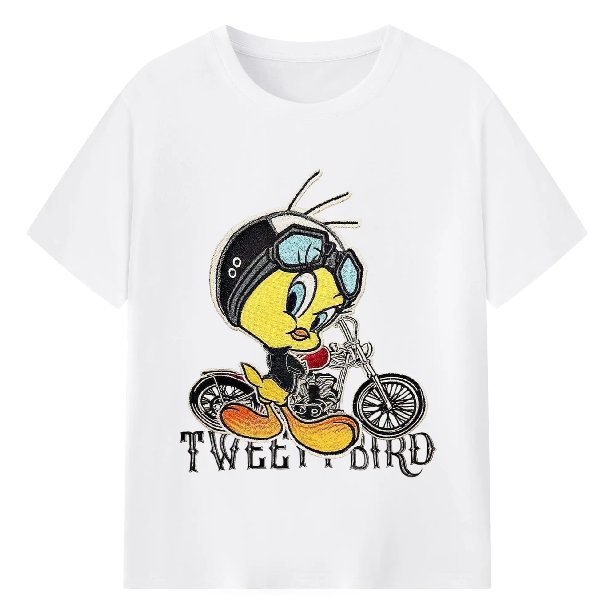 Vintage tweety bird shirt - 180g Cotton T-Shirt With Front Heat Transfer Print – Soft, Lightweight, Fitted Design – Comfortable Casual Wear For Sports & Everyday Use