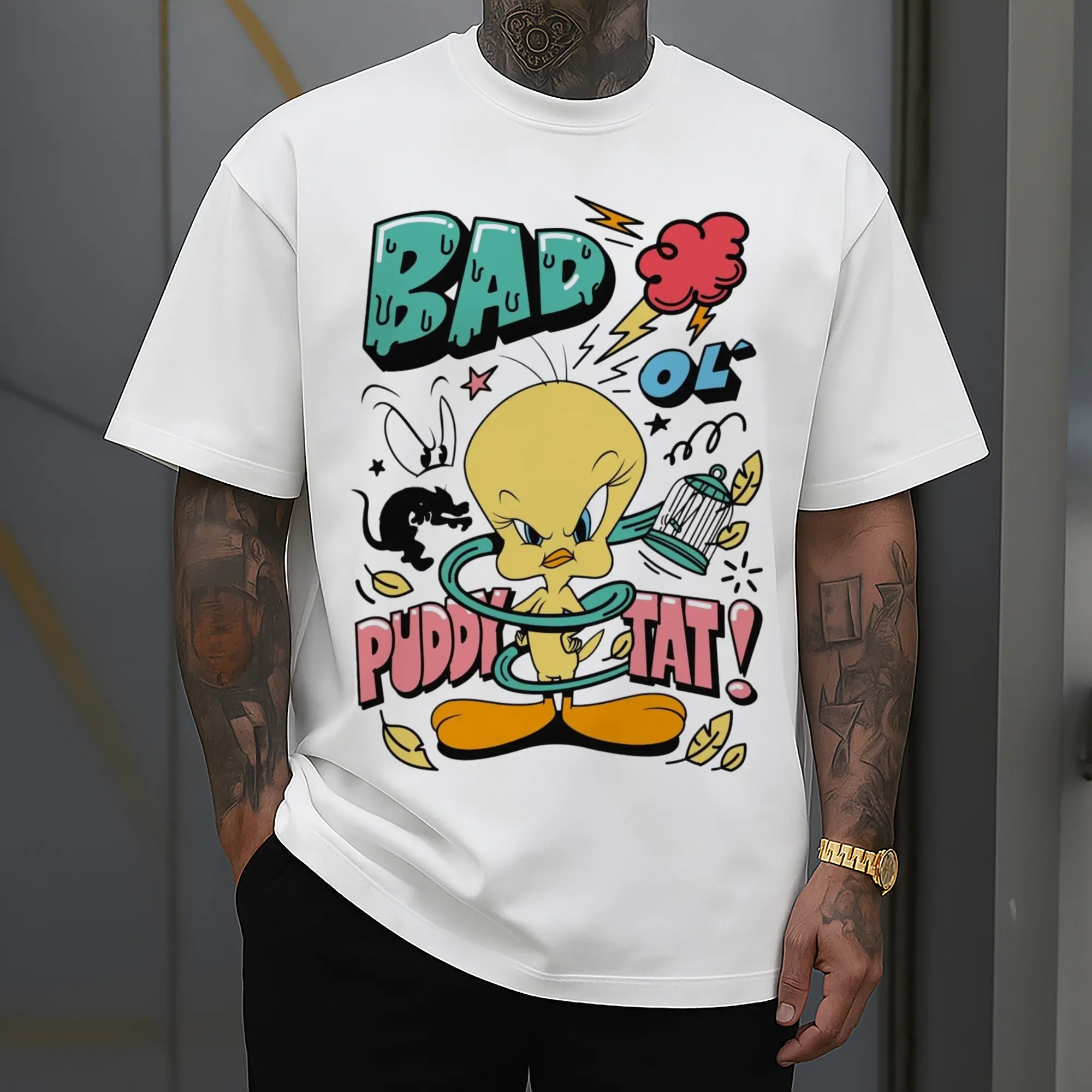Tweety Bird cartoon graphic t-shirt