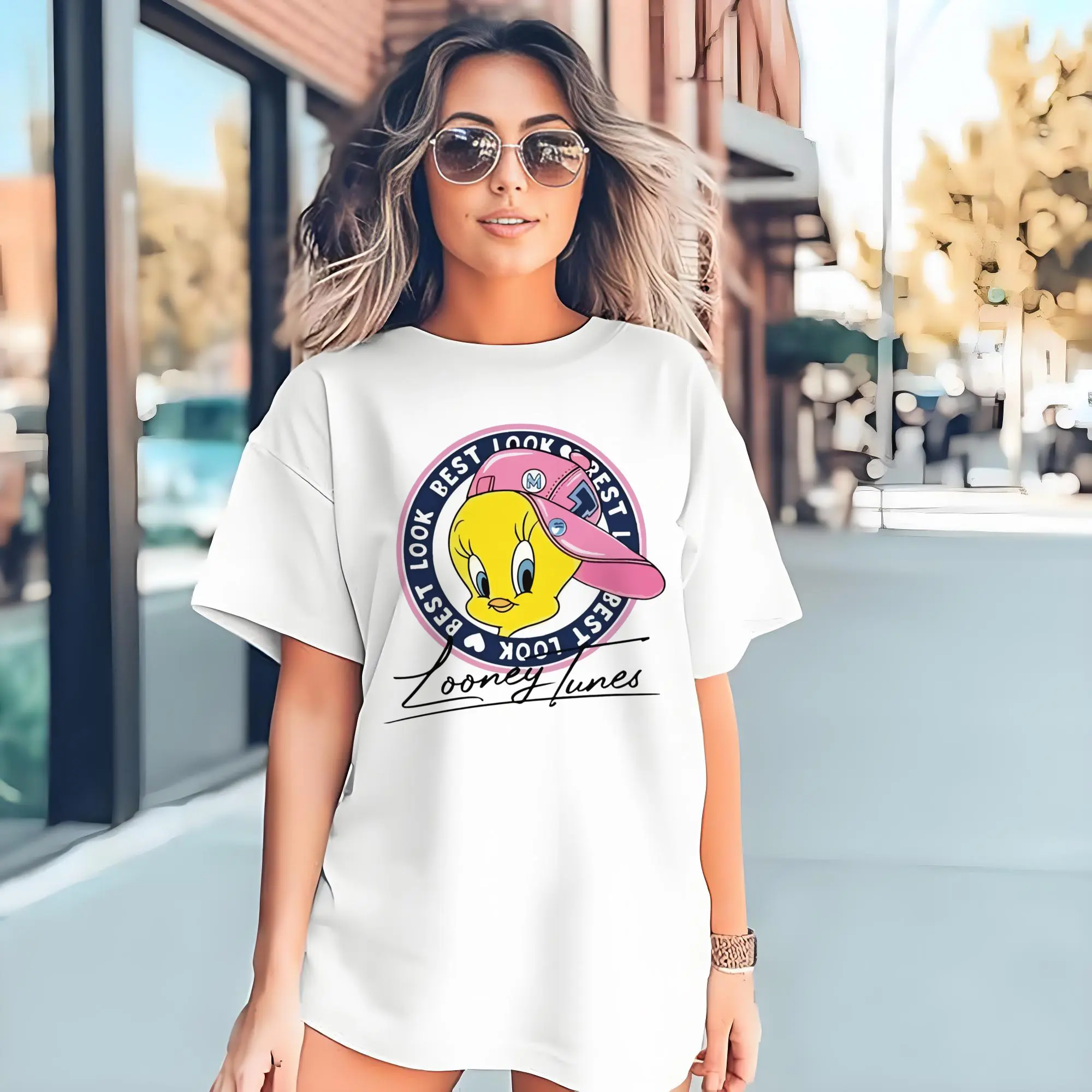 tweety bird face t-shirts