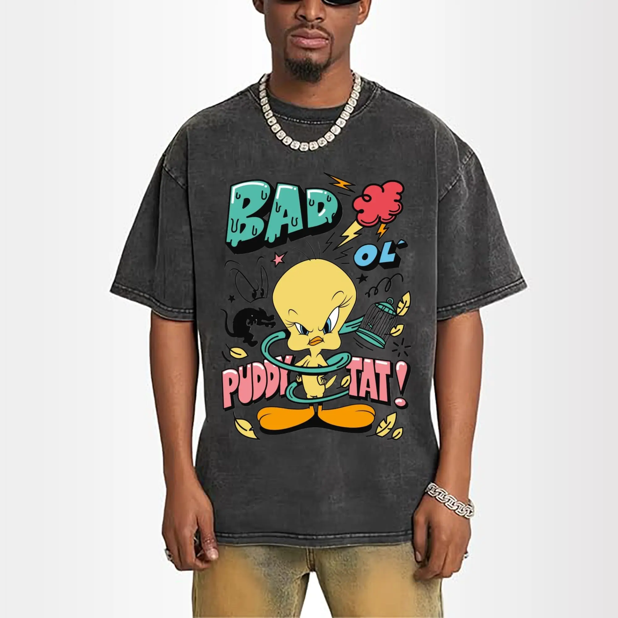 Tweety Bird cartoon graphic t-shirt
