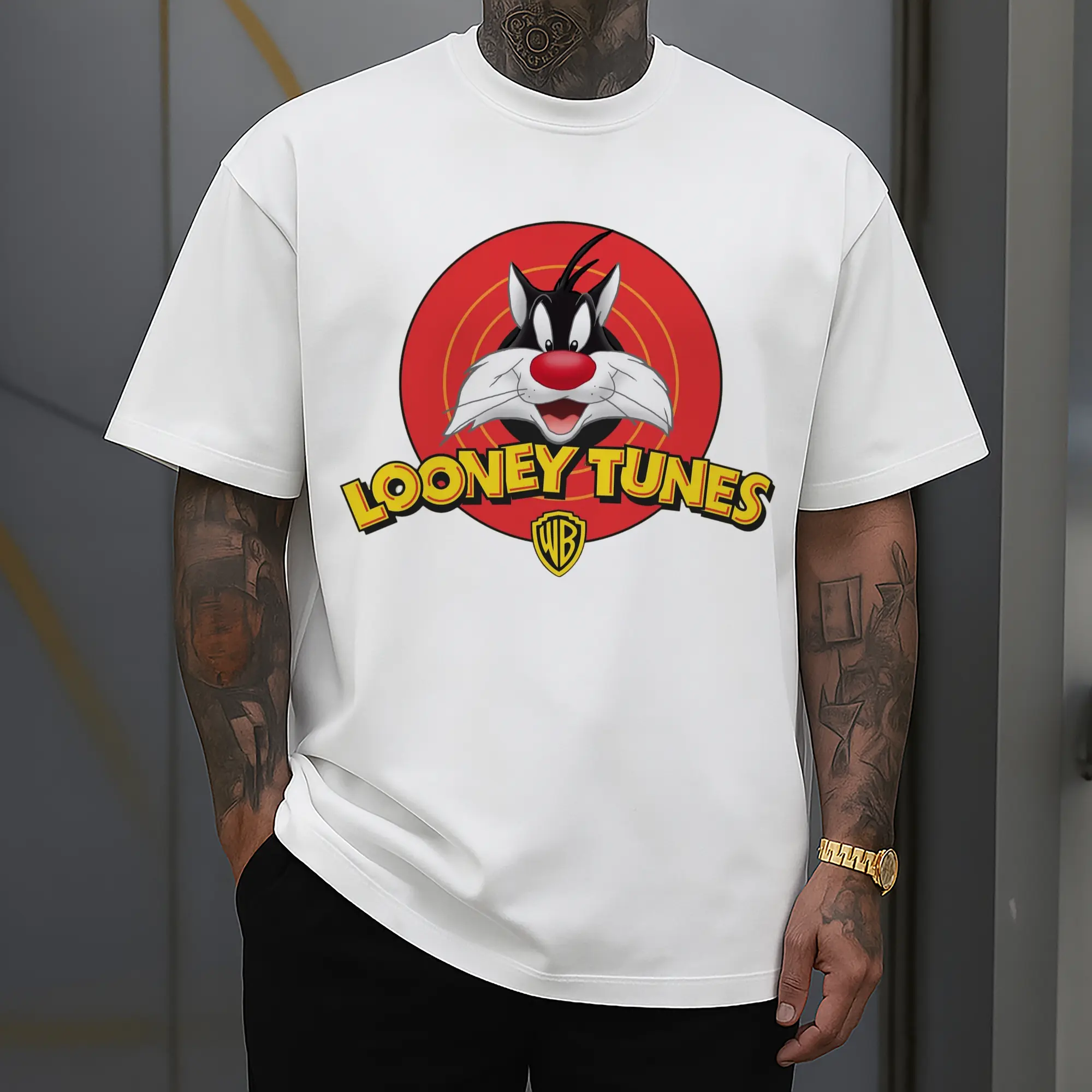 sylvester cat graphic t shirt​