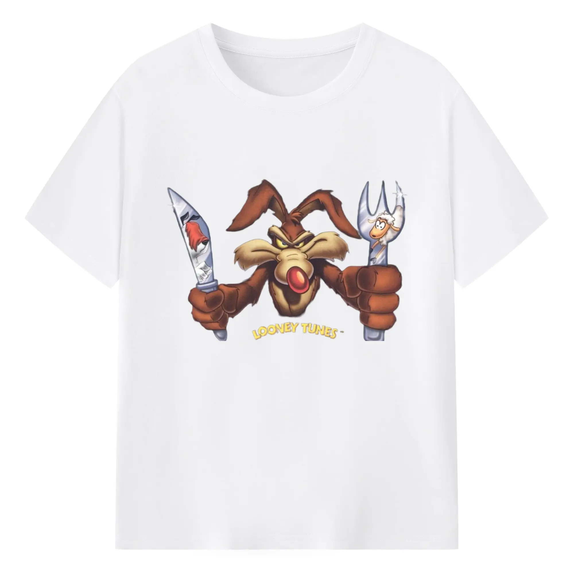 Obscene wile e coyote t shirts - 180g Cotton T-Shirt With Front Heat Transfer Print – Soft, Lightweight, Fitted Design – Comfortable Casual Wear For Sports & Everyday Use